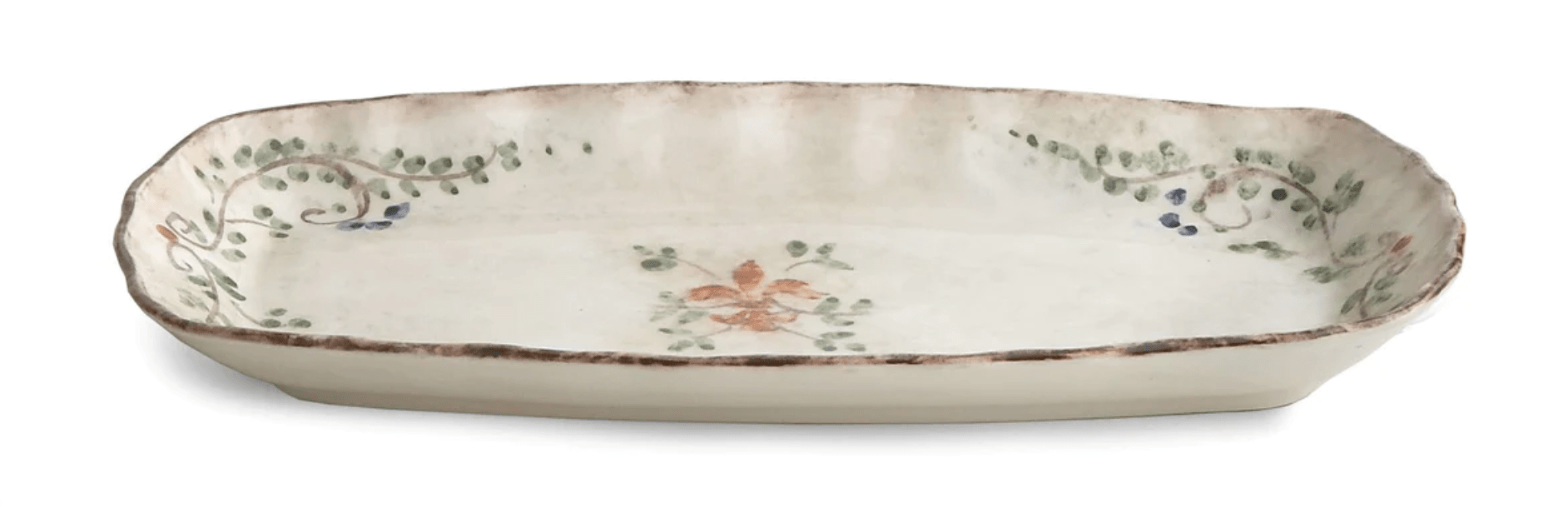 Arte Italica Rectangular Serving Tray 13.5x7 Inches - Elegant Italian Ceramic Platter for Entertaining, Dining & Home Decor
