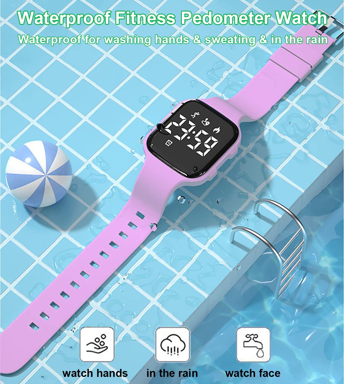 Kids Fitness Tracker Watch - Step Counter, Calorie & Distance Monitor, LED Sports Watch with Timer, 2 Alarms, 21-Day Battery Life - No App/Bluetooth Needed - Perfect for Boys & Girls Outdoor Activities, School PE & Daily Exercise