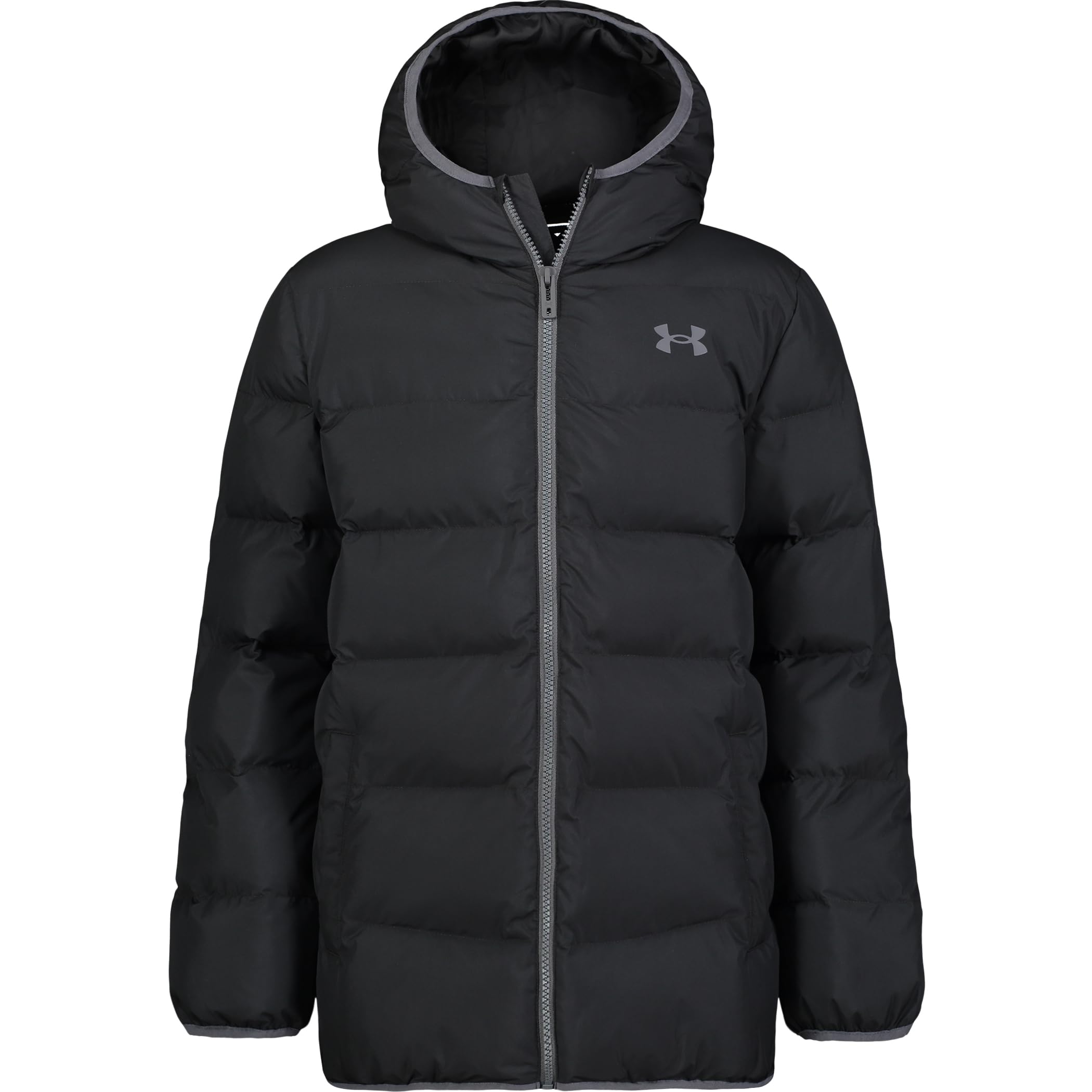 Under Armour Boys' Pronto Puffer Jacket - Mid-Weight Water-Resistant Zip-Up Hooded Winter Coat for Kids | Perfect for School, Outdoor Play & Cold Weather Activities