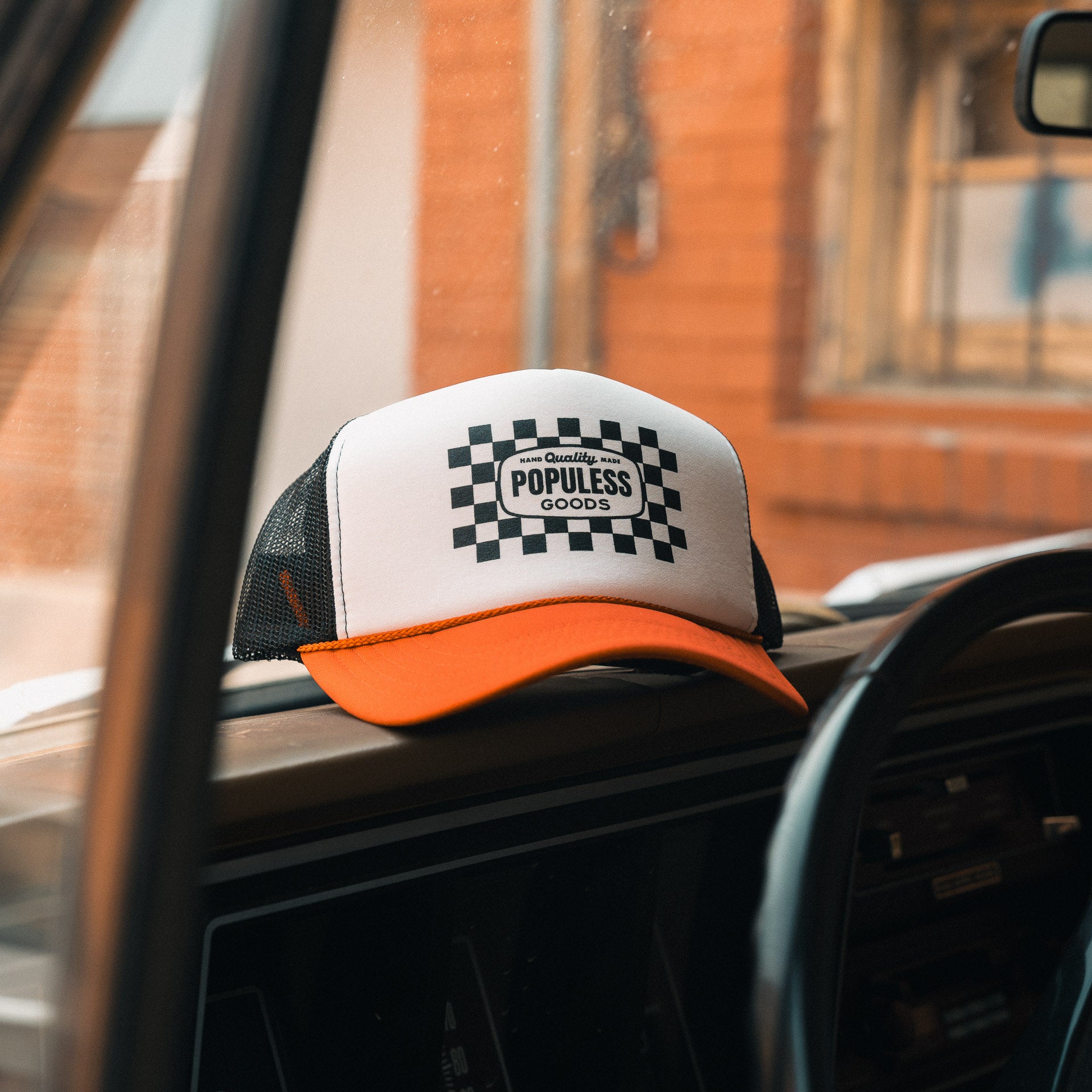 Checker Trucker Hat - Red & White Baseball Cap for Men & Women - Perfect for Outdoor Activities, Sports & Casual Wear