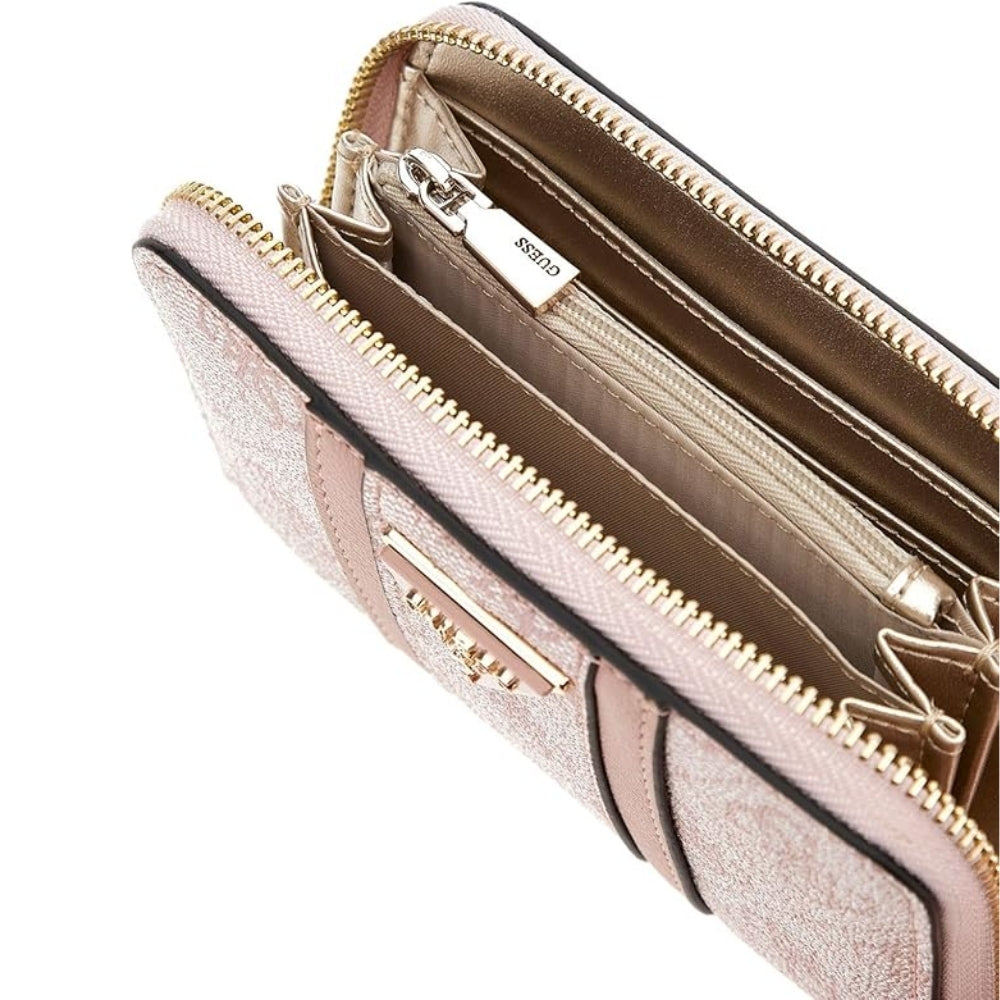 Dusty Rose Noreen Medium Zip Around Wallet for Women - RFID Blocking Leather Wallet with Multiple Card Slots - Perfect for Everyday Use, Travel & Gift Giving