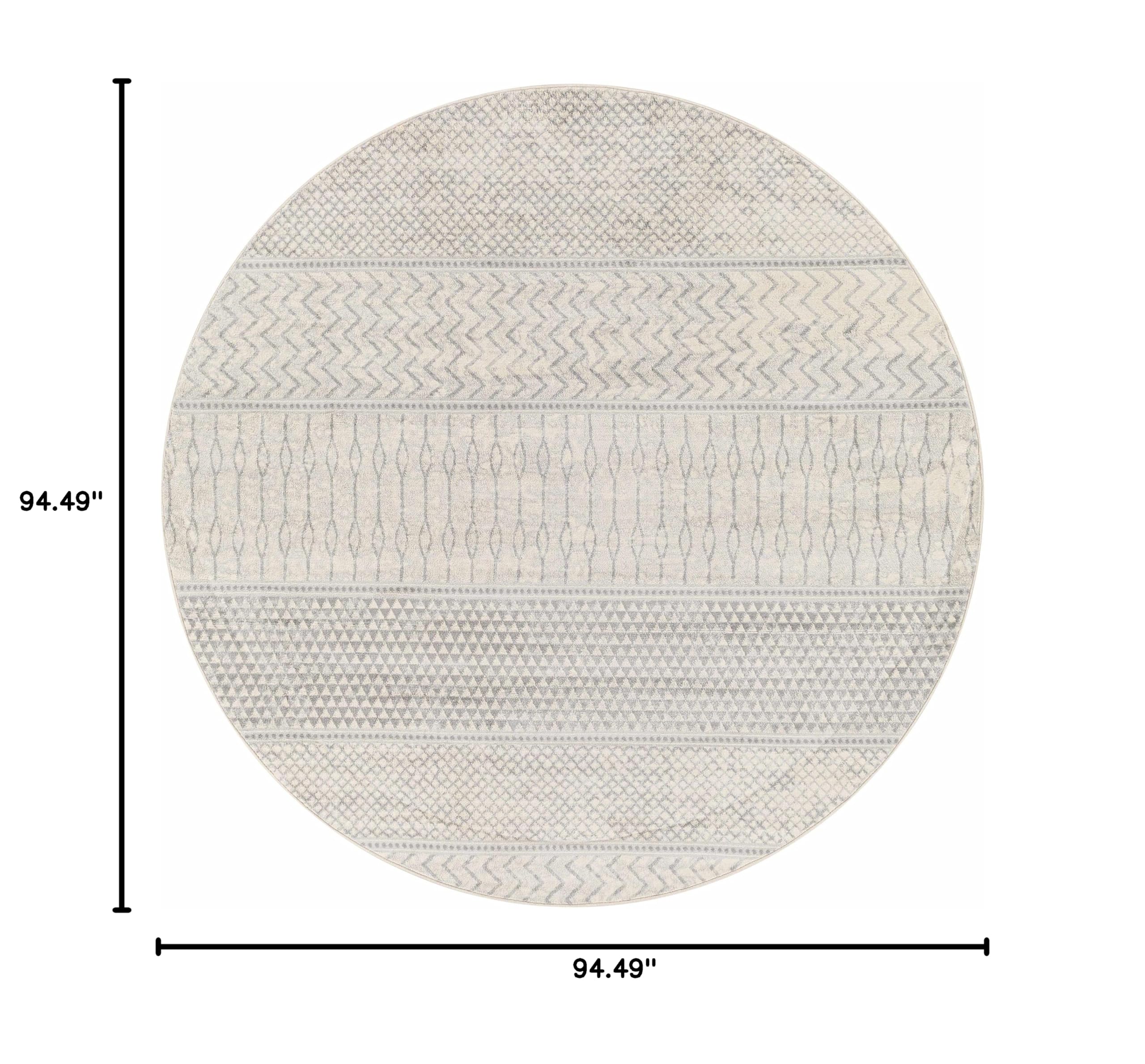 Hauteloom Nunda Modern Round Area Rug 7'10