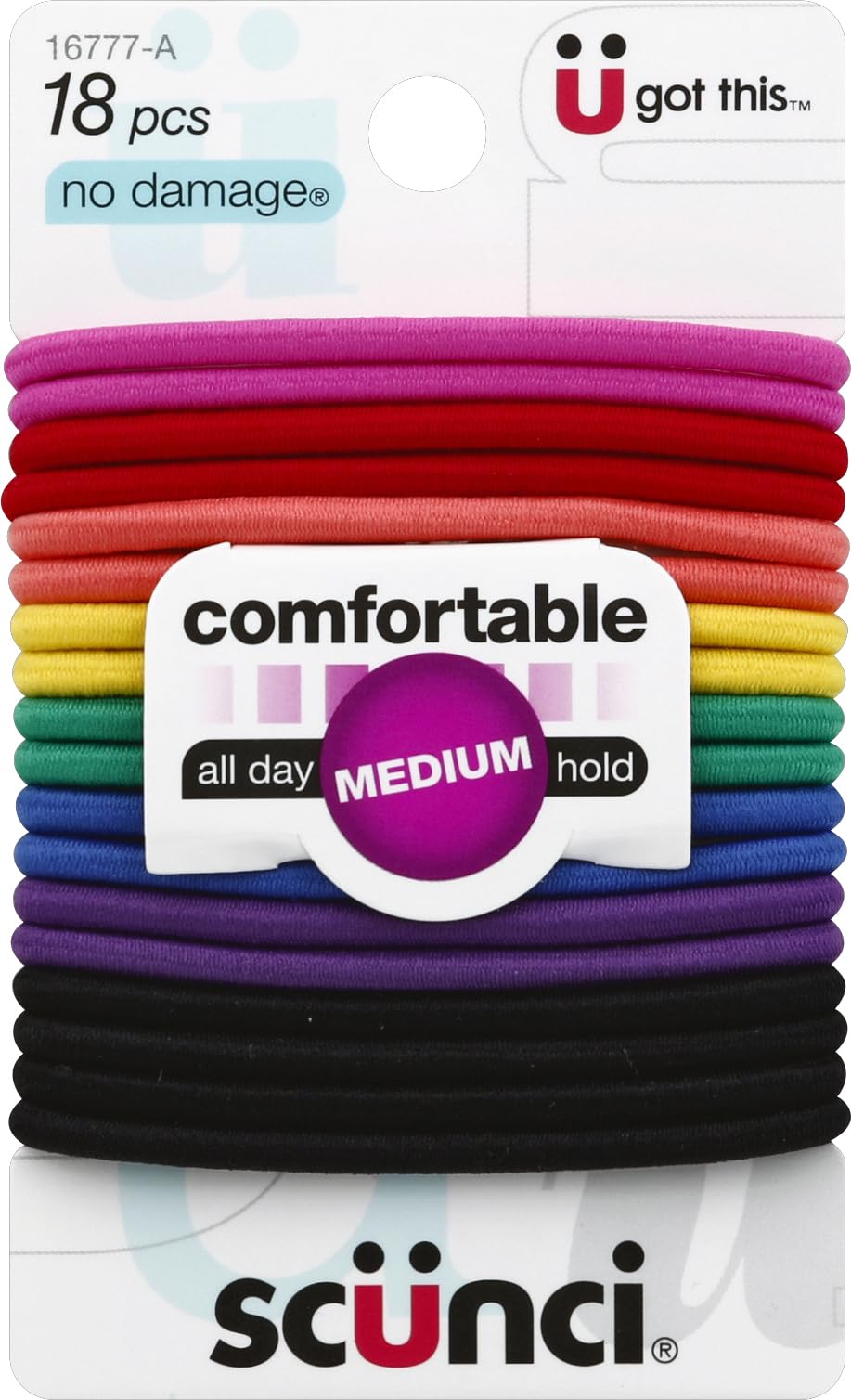 No Damage Elastic Hair Ties - Soft Stretchy Ponytail Holders for Women & Girls (12-Pack, Multi-Color) - Perfect for School, Workouts & Everyday Hairstyles