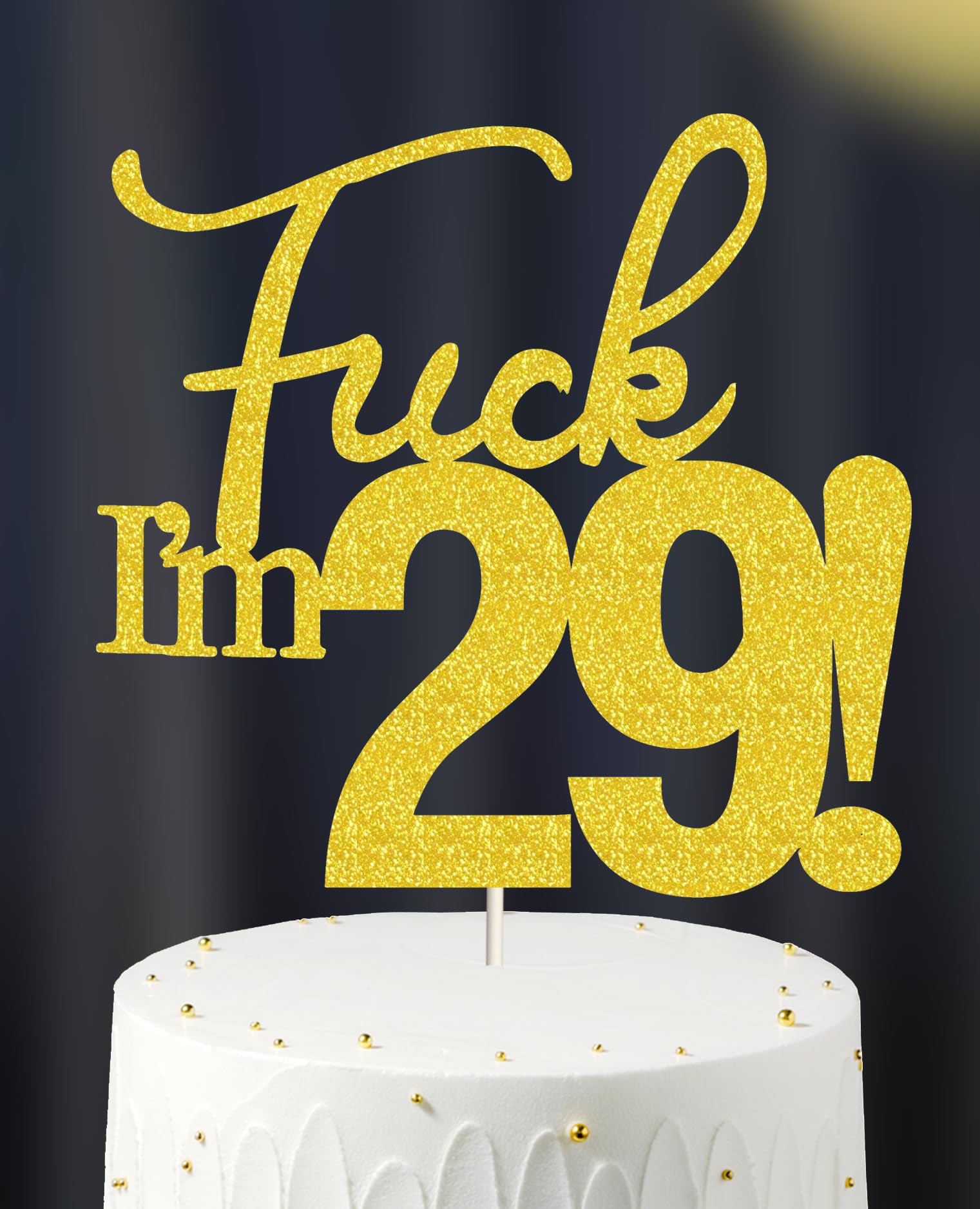 29th Birthday Cake Toppers Set - 29 Gold Number Cake Decorations for Men & Women - Funny 29 Cake Topper for Birthday Party Decorations - Perfect for 29th Birthday Celebrations, Anniversaries & Special Occasions