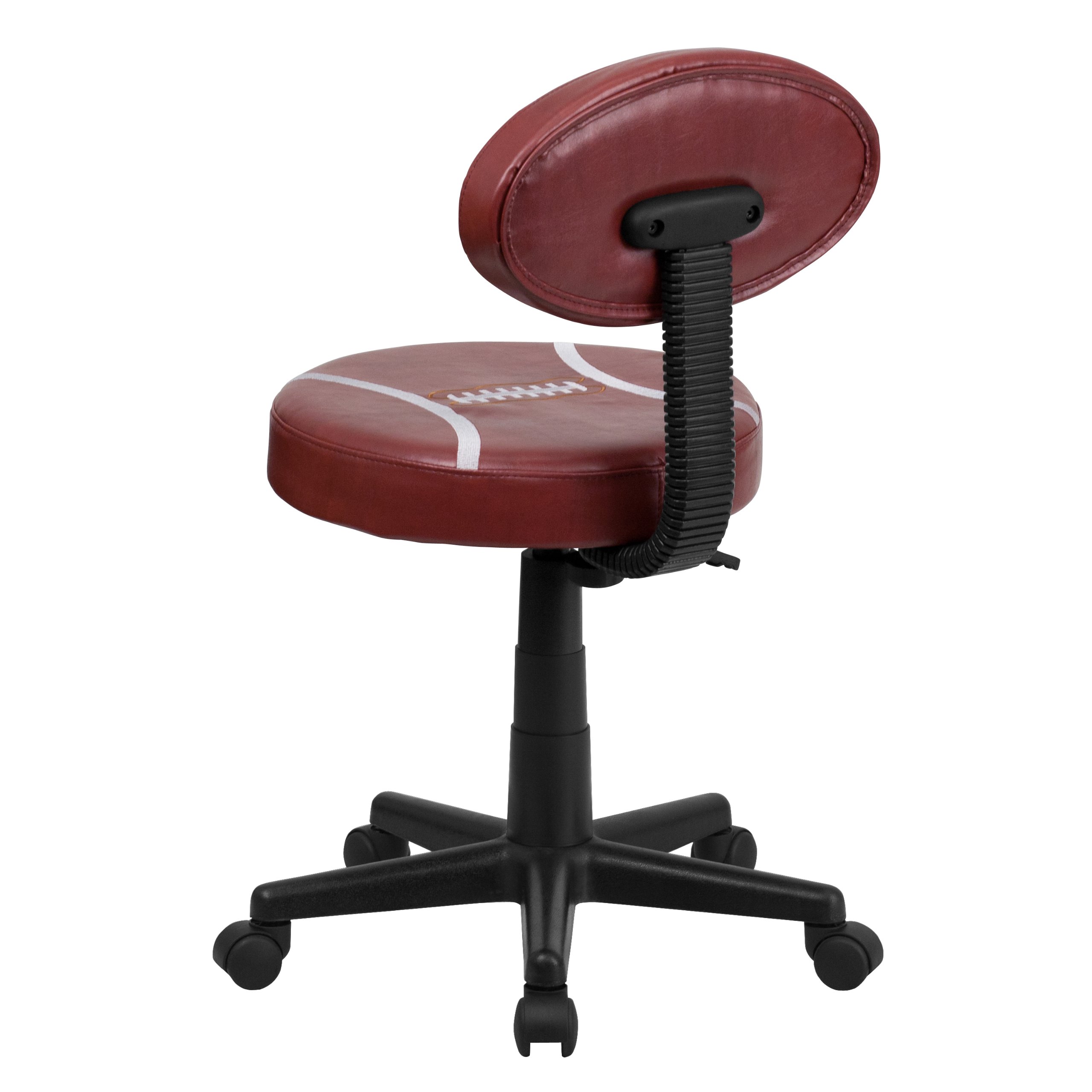 Flash Furniture Preston Brown Leather Swivel Task Office Chair - Ergonomic Desk Chair for Home & Office Workspaces, Gaming, and Study Sessions