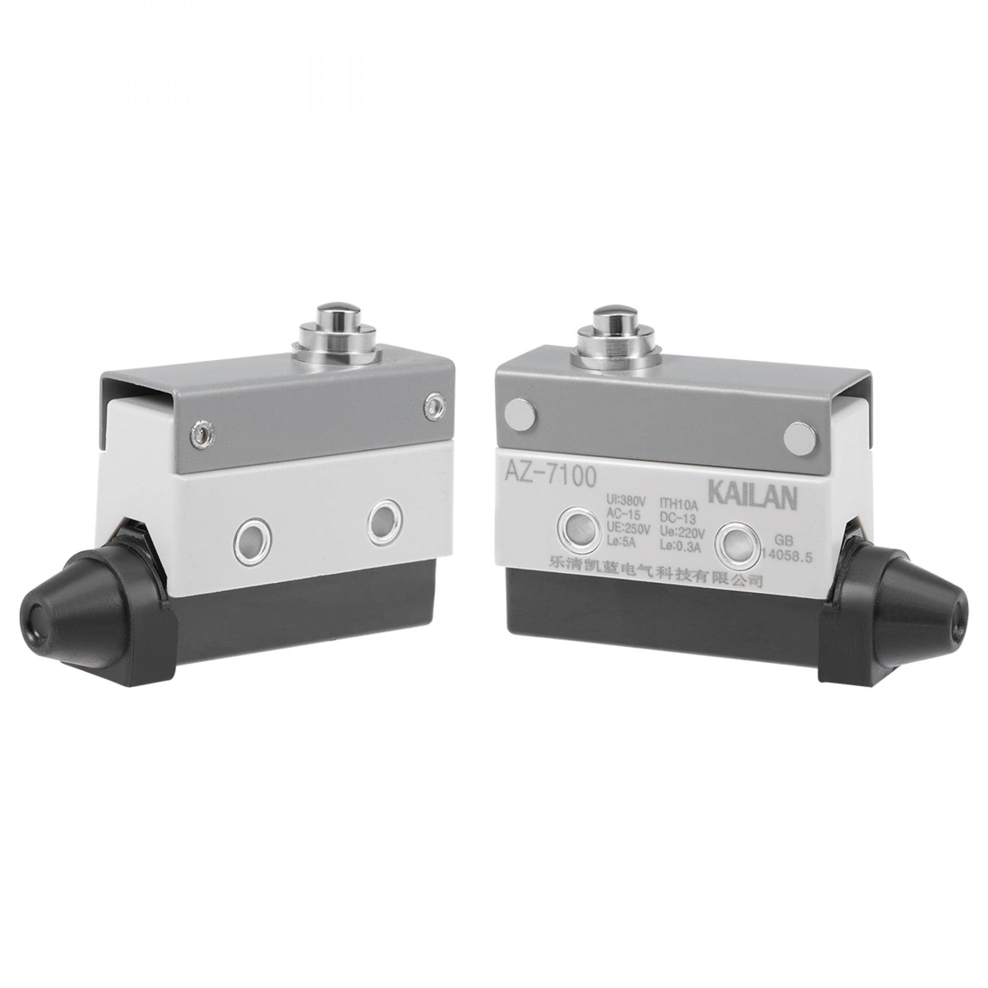 uxcell AZ-7100 Plunger Micro Limit Switch Momentary Panel Mount 1NC+1NO for CNC Mill, 3D Printer, Industrial Automation - Perfect for Door Safety, Machine Positioning & Equipment Control