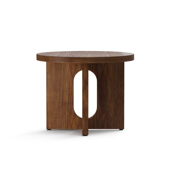 Modern Androgyne Side Table - 20 Inch Small End Table for Living Room, Bedroom, or Office - Compact Accent Table with Sturdy Metal Frame & Wooden Top