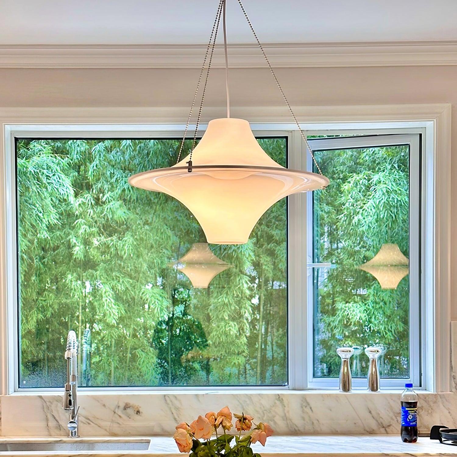 Lokki Modern Scandinavian Pendant Lamp - Minimalist Nordic Ceiling Light for Living Room, Kitchen, Dining Room & Bedroom | Energy Efficient LED Hanging Light Fixture