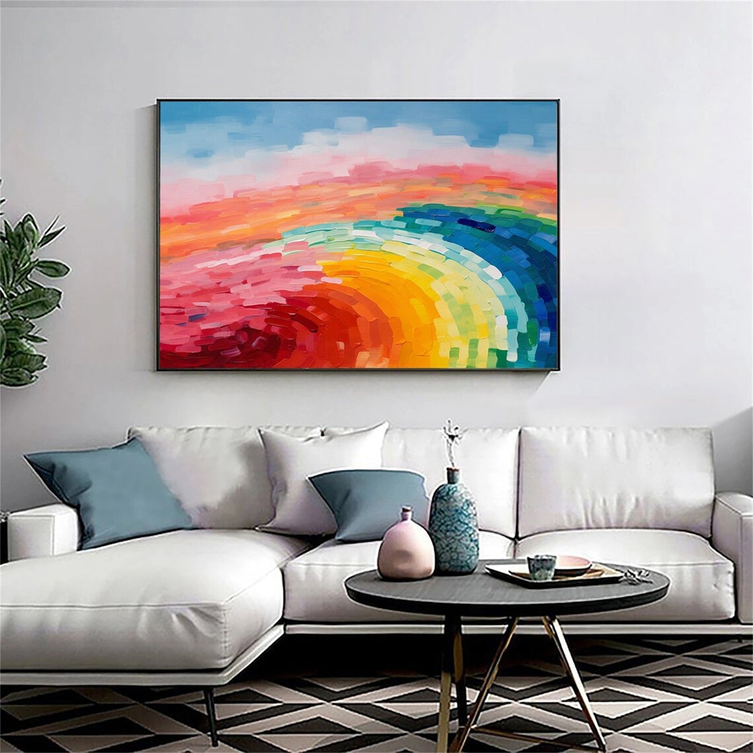 Abstract Painting #AB 300 - Modern Wall Art for Home & Office Decor | Perfect for Living Room, Bedroom, or Workspace