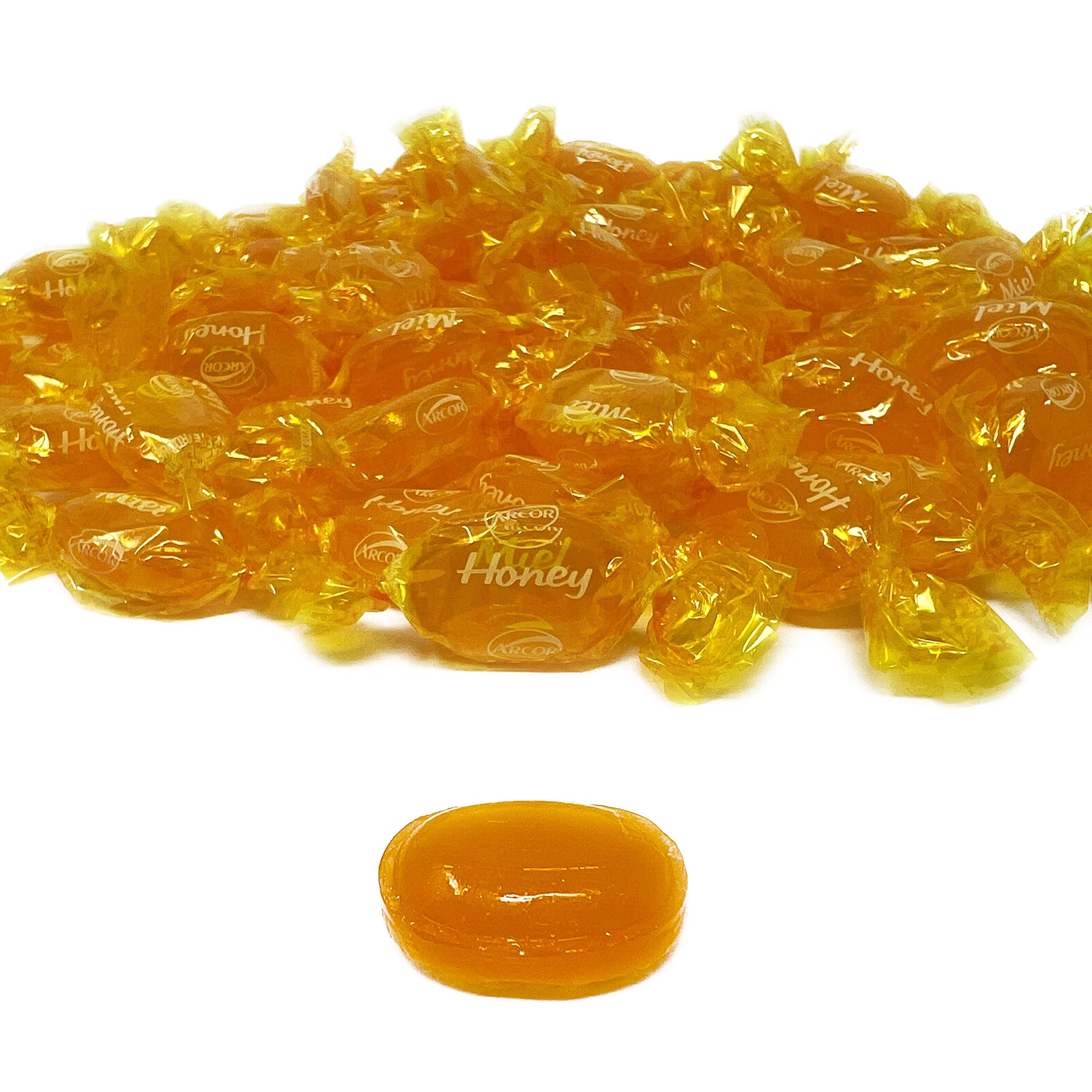 **Honey Filled Hard Candy - 1 lb (16 oz) - Classic Honey Bon Bons with Real Honey - Individually Wrapped Vintage American Candy - Perfect for Parties, Gifts & Snacking**