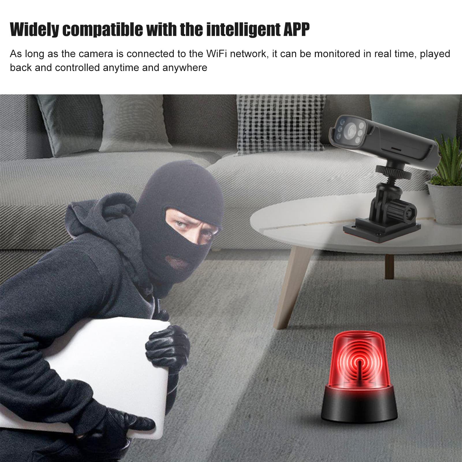 Wireless Security Camera - Mini WiFi Indoor Home Camera for Baby, Pet & Nanny Monitoring | 1080p HD with Infrared Night Vision, AI Motion Detection & Mobile App Remote Access | Ideal for Home Security, Baby Monitoring & Pet Watching
