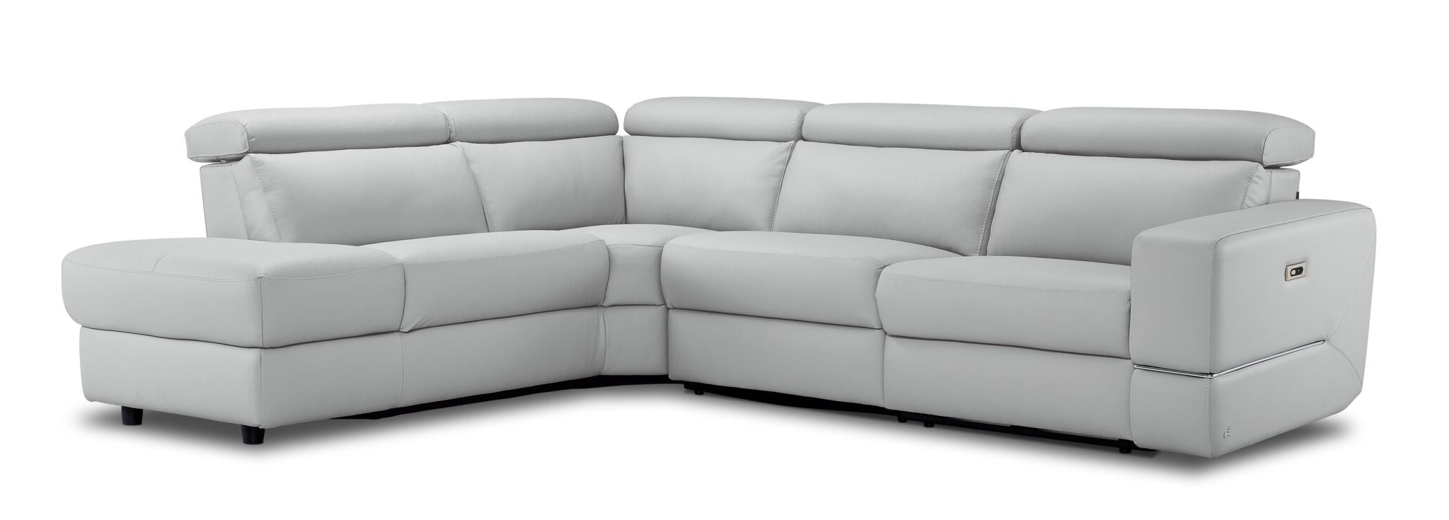 Bianca 3-Piece White Power Reclining Sectional Sofa with Left-Facing Chaise - Perfect for Living Room, Home Theater & Family Gatherings
