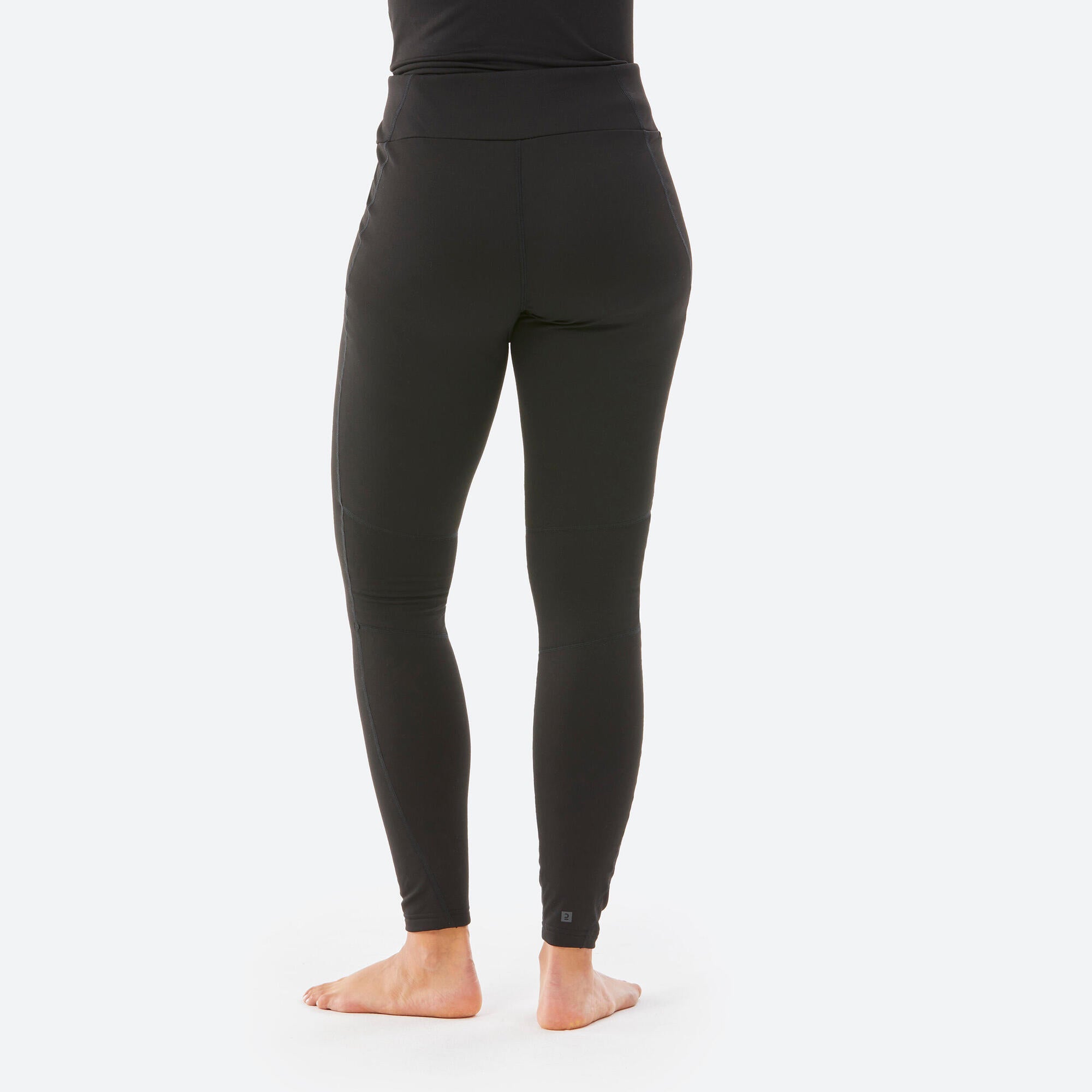 Wedze Women's BL 500 Thermal Ski Base Layer Pants - Black | Moisture-Wicking & Warm Winter Underwear for Skiing, Snowboarding & Cold Weather Activities
