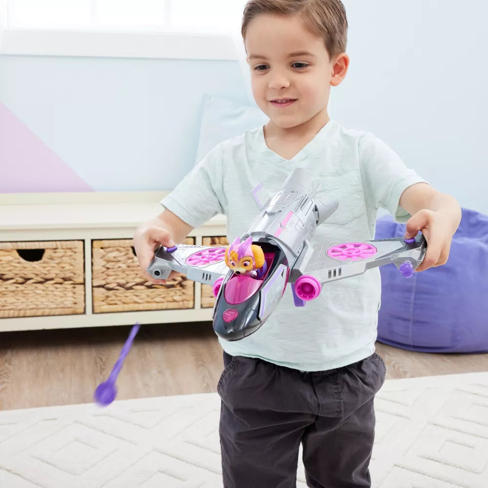 PAW PATROL The Mighty Movie Skye Feature Jet - Official Kids Toy Airplane with Lights & Sounds - Perfect for Birthday Gifts & Adventure Playtime