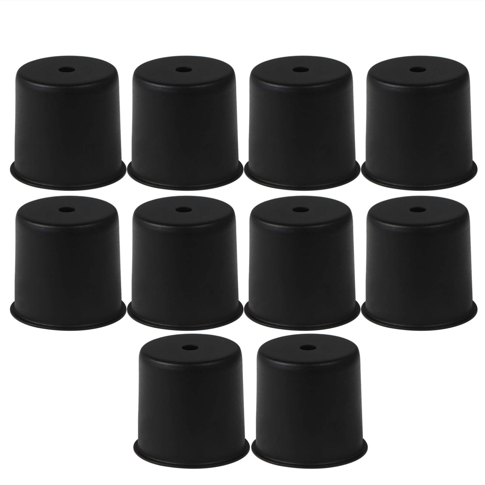 Renvena Brass Metal Candle Holders for Standard Taper & Votive Candles - Decorative Candle Cups for DIY Candle Making, Wedding Centerpieces, and Home Decor - Set of 12 (Black Type 2)