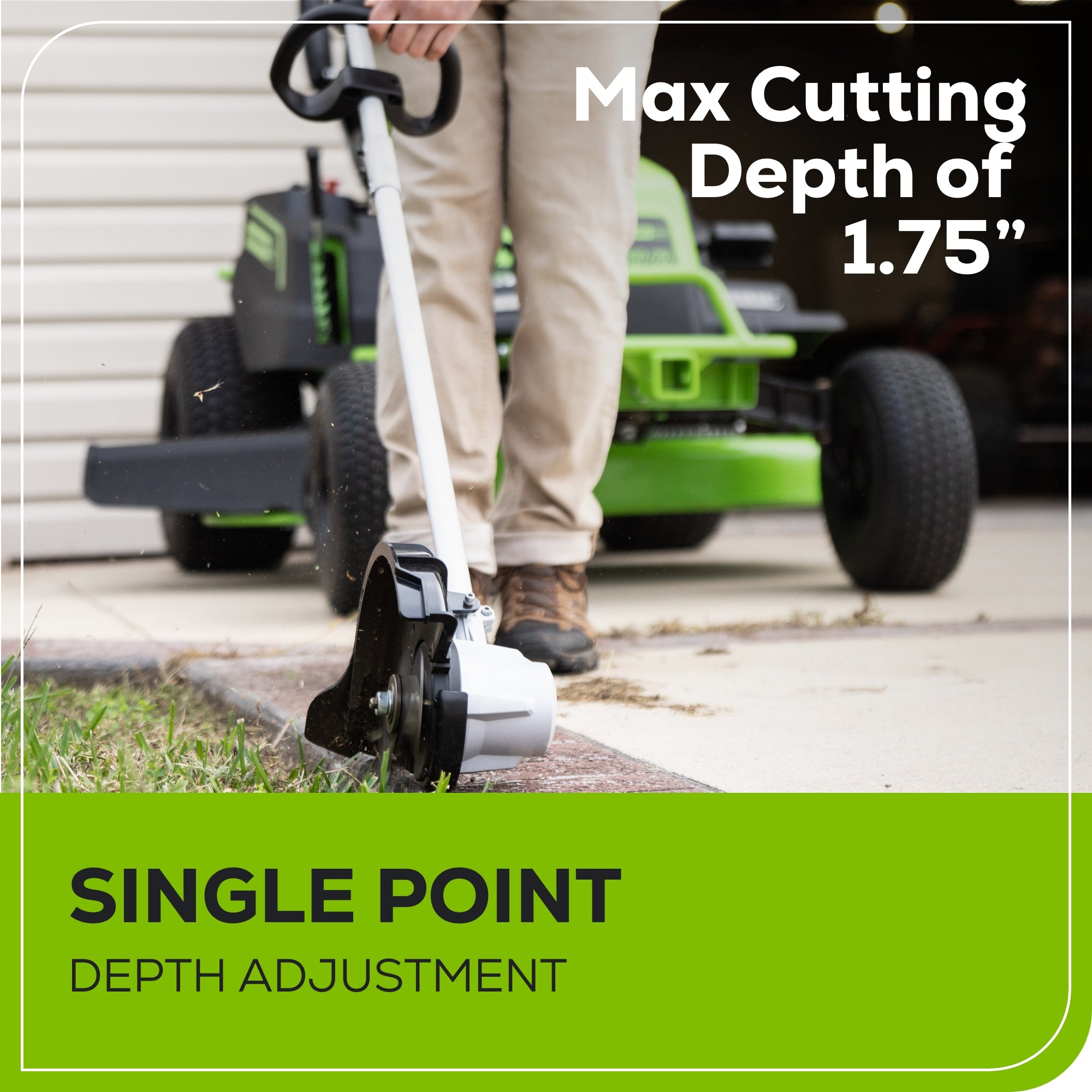 60V 8-Inch Cordless Battery Lawn Edger with 2.0Ah Lithium-Ion Battery & Fast Charger - Perfect for Trimming Lawn Edges, Sidewalks, and Driveways
