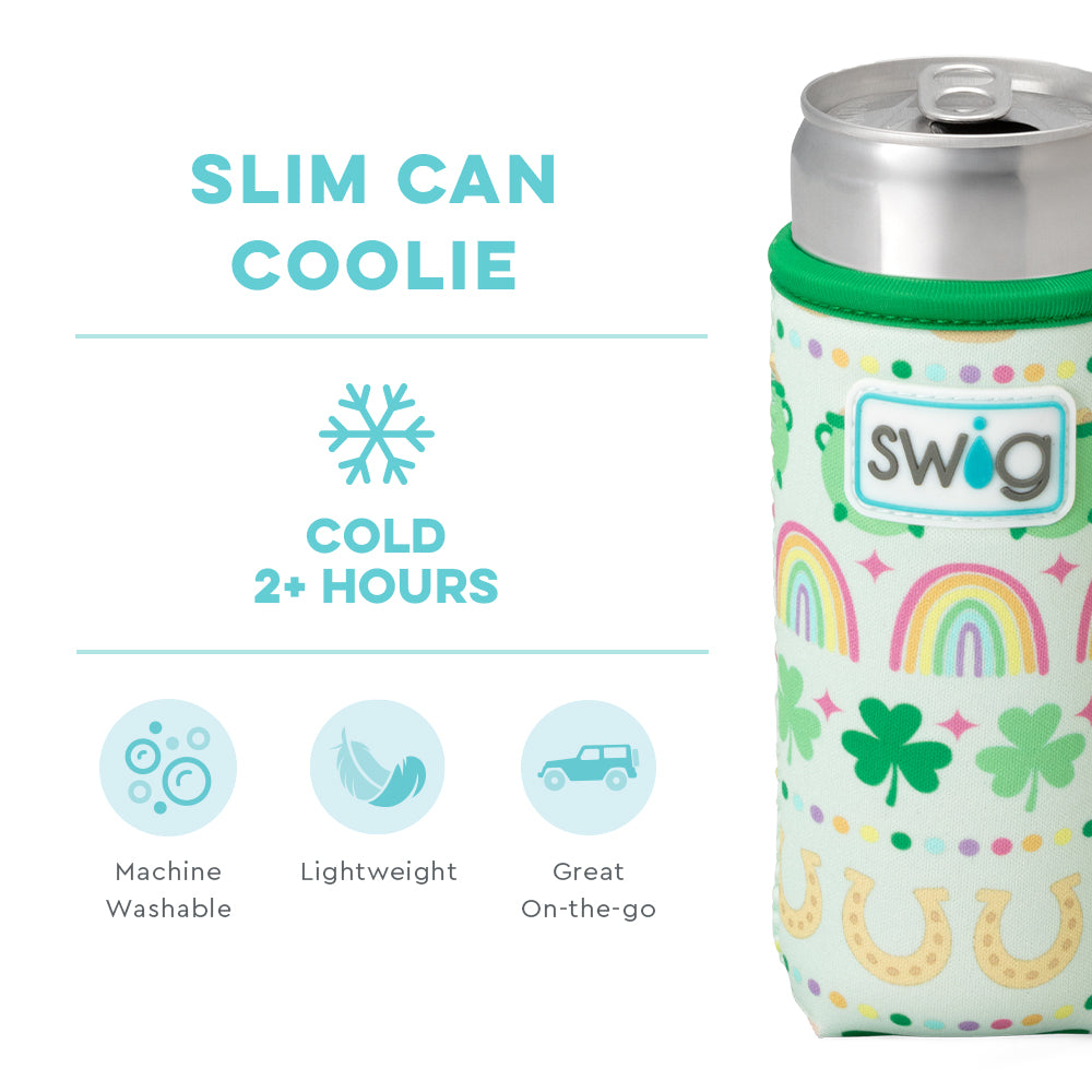 Lucky Charm Slim Can Coolie - Insulated Beer Can Holder for 12oz Cans, Perfect for Parties, BBQs, and Outdoor Events