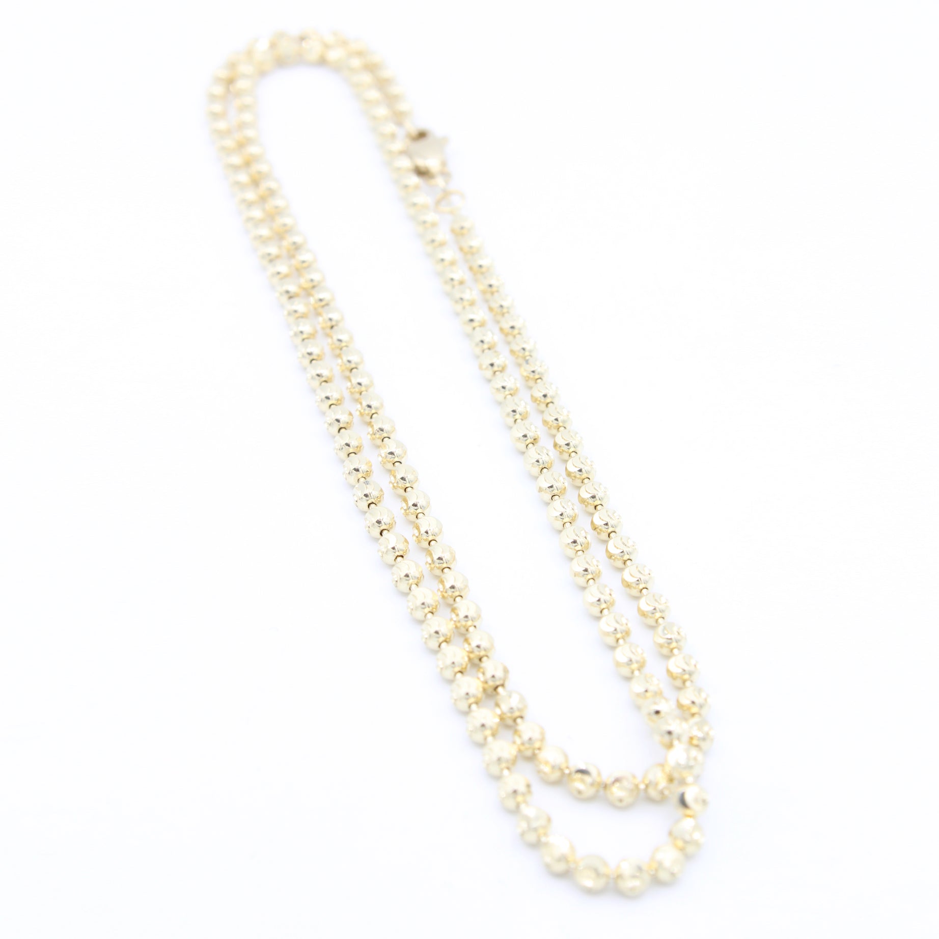 14K Gold Moon Cut Chain Necklace - 22 Inches, 2.5 MM Width - Elegant Dainty Jewelry for Women - Perfect for Everyday Wear, Gifts & Special Occasions