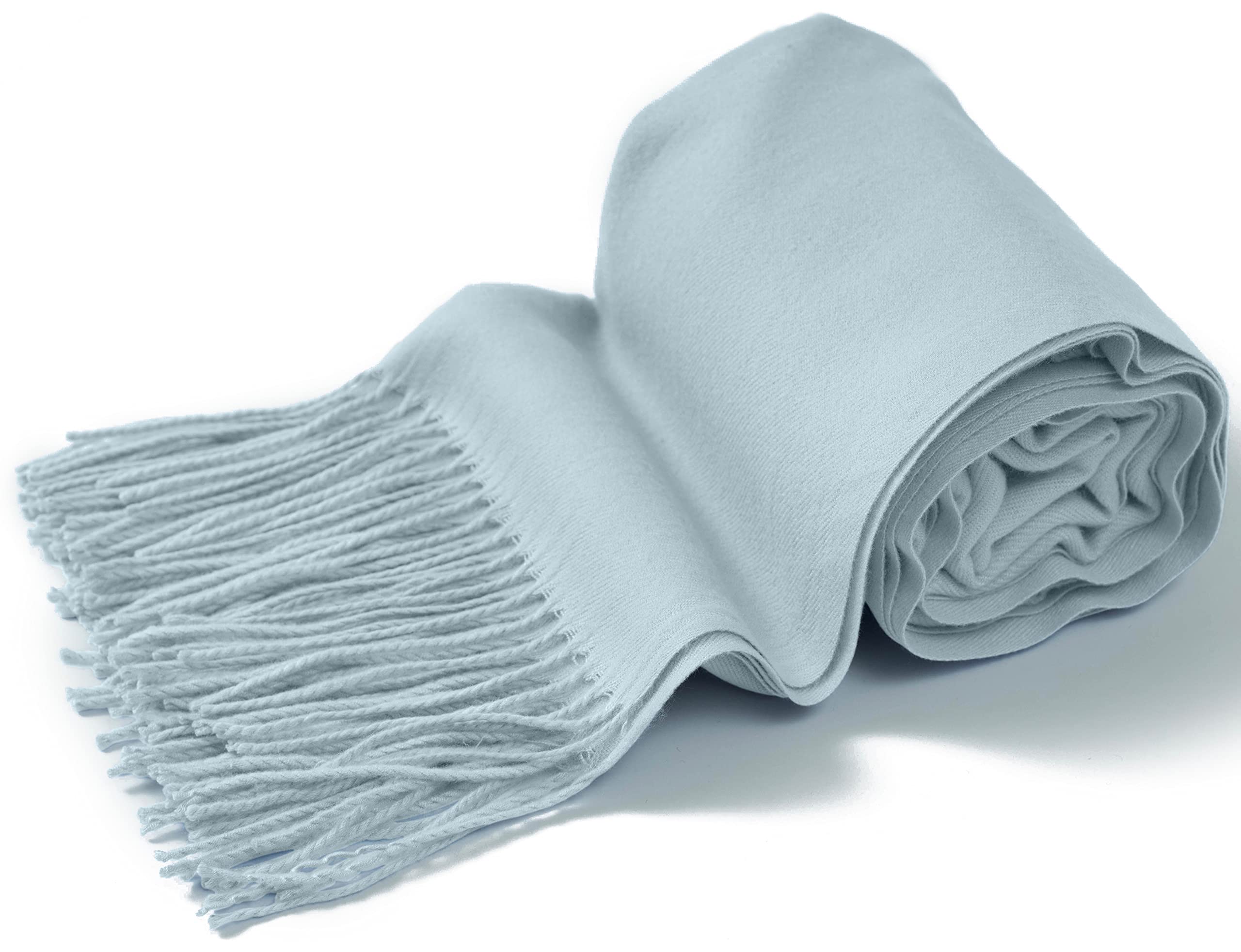 Stylish CJ Apparel Cotton Blend Shawl - Thick Solid Color with Tassels, Pashmina Scarf Wrap for Women | Perfect for Winter, Fall Fashion, Office Wear & Evening Outfits