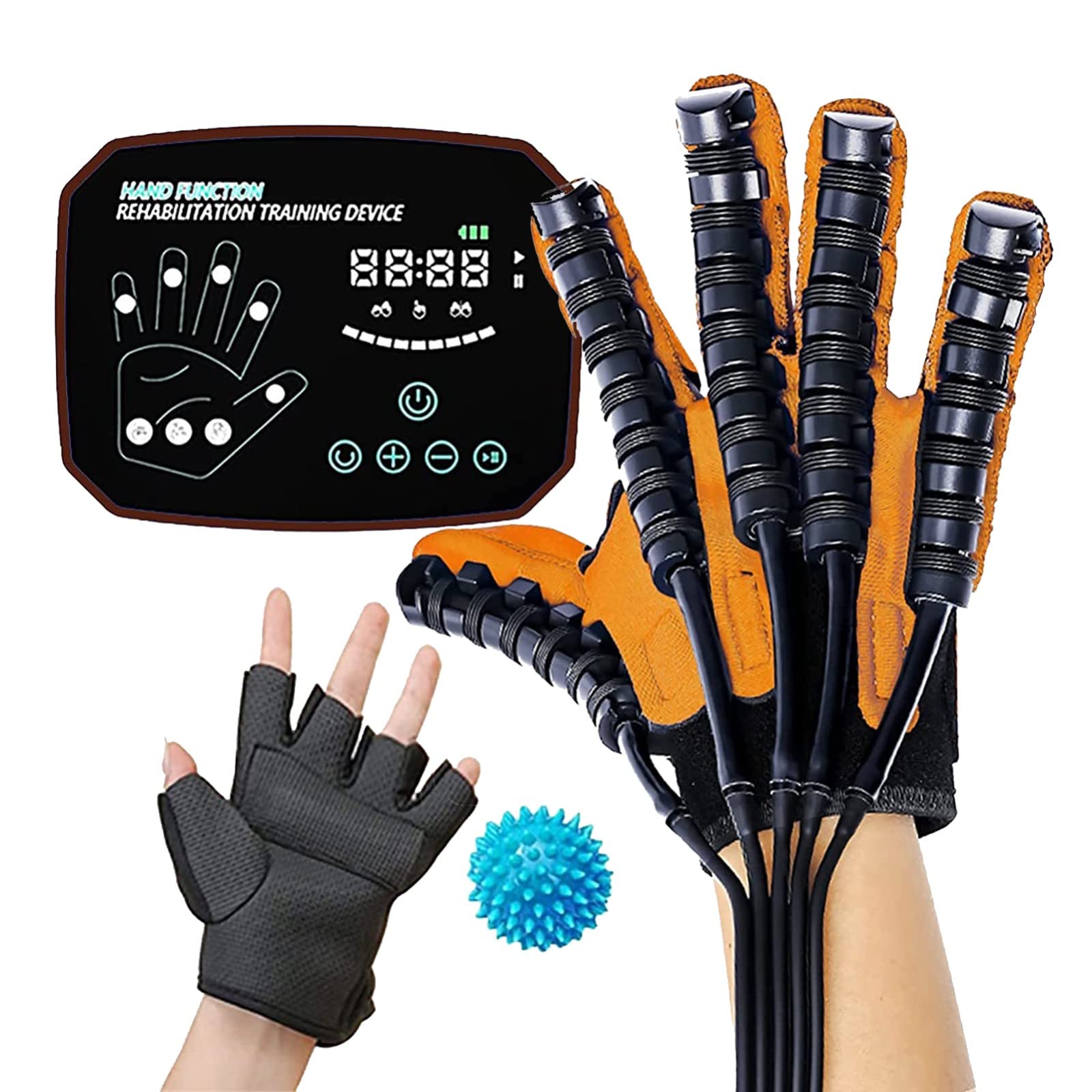Stroke & Hemiplegia Rehabilitation Robot Gloves - Finger Independent Training, Self-Training Hand Rehabilitation Device for Hand Dysfunction Patients (Right Hand, Size M) - Ideal for Post-Stroke Recovery & Hand Mobility Exercises at Home or Clinic