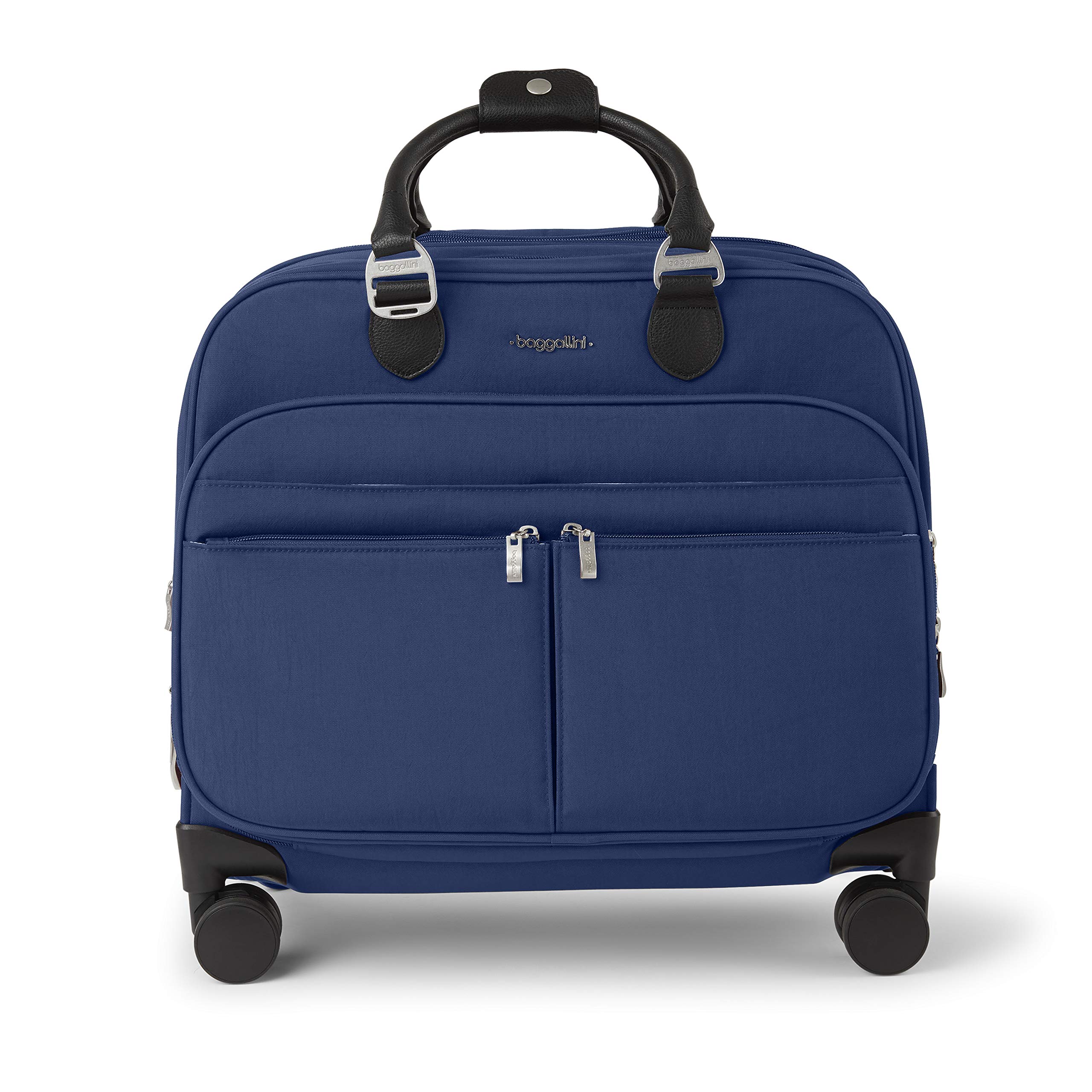 Baggallini 4 Wheel Rolling Tote Bag - Lightweight Travel Luggage with Spinner Wheels for Women, Perfect for Airplane Carry-On & Business Trips