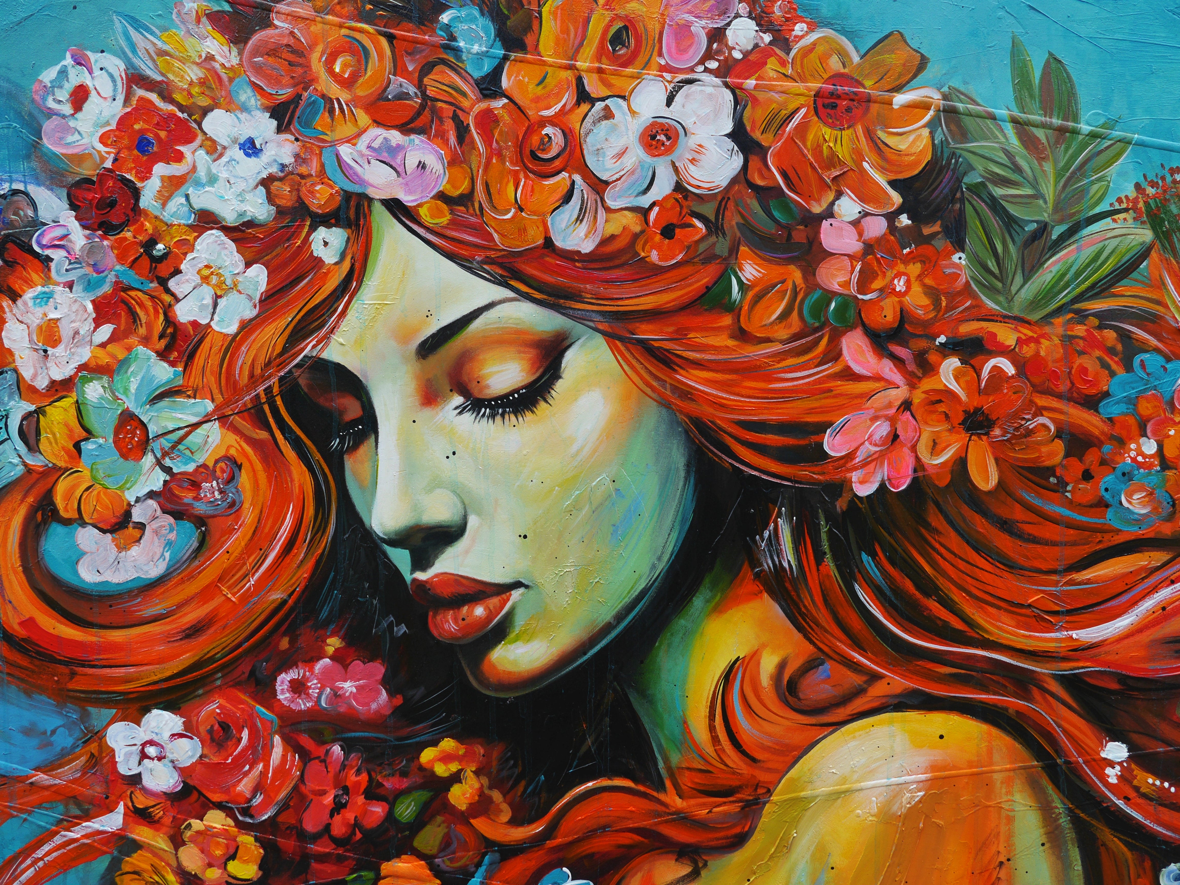 240cm x 120cm Ivy Textured Abstract Realism Canvas Wall Art - Modern Home Decor for Living Room, Bedroom & Office
