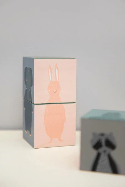 Trixie Animal Stacking Cube Puzzle - Wooden Educational Toy for Toddlers, Kids Learning Games - Perfect for Preschool, Daycare & Montessori Classrooms
