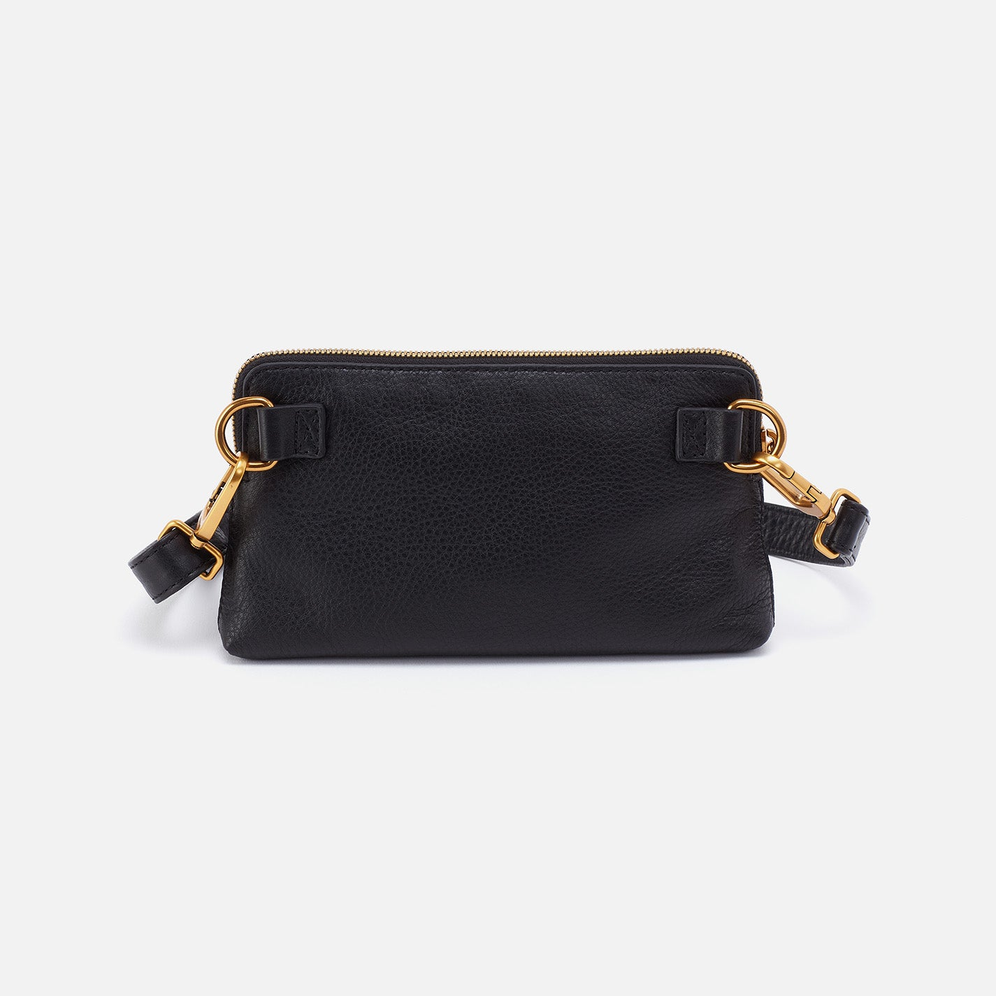 Premium Fern Slim Belt Bag in Pebbled Leather - Stylish & Durable Waist Pack for Men & Women - Perfect for Travel, Hiking, and Everyday Use - Black