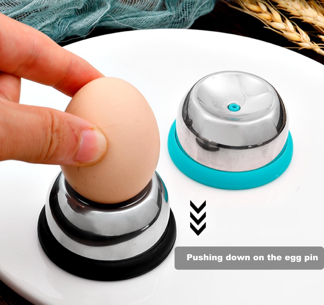 Premium Stainless Steel Egg Piercer for Perfect Hard Boiled Eggs - Retractable Pin Egg Hole Puncher & Shell Peeler Tool - Ideal for Cooking, Baking, and Meal Prep