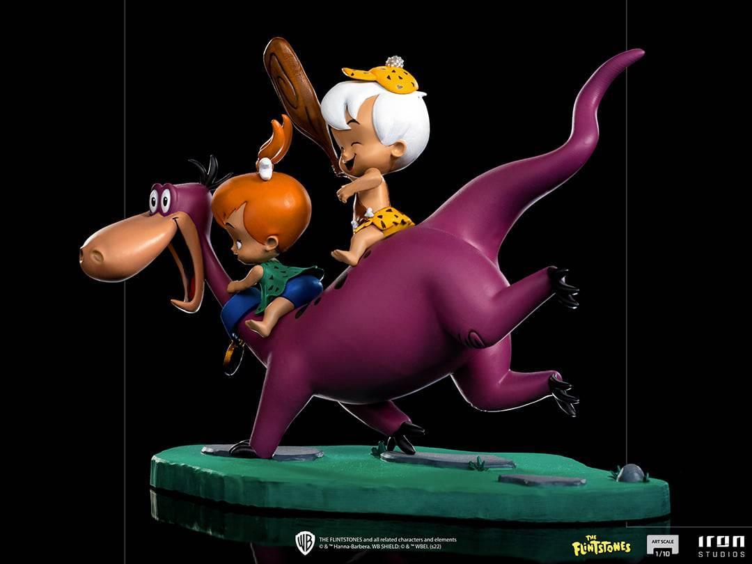 Iron Studios The Flintstones Dino, Pebbles & Bamm-Bamm BDS Art Scale 1/10 Statue - Collectible Figurine for Display, Gifts & Animation Fans