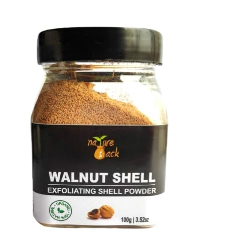 NatureSack 100% Pure Walnut Shell Powder - 100gm | Natural Face Scrub & Exfoliator for Acne, Blackheads & Skin Renewal | Gentle Skin Repair & Vitalizing Treatment | Perfect for DIY Skincare & Spa Days