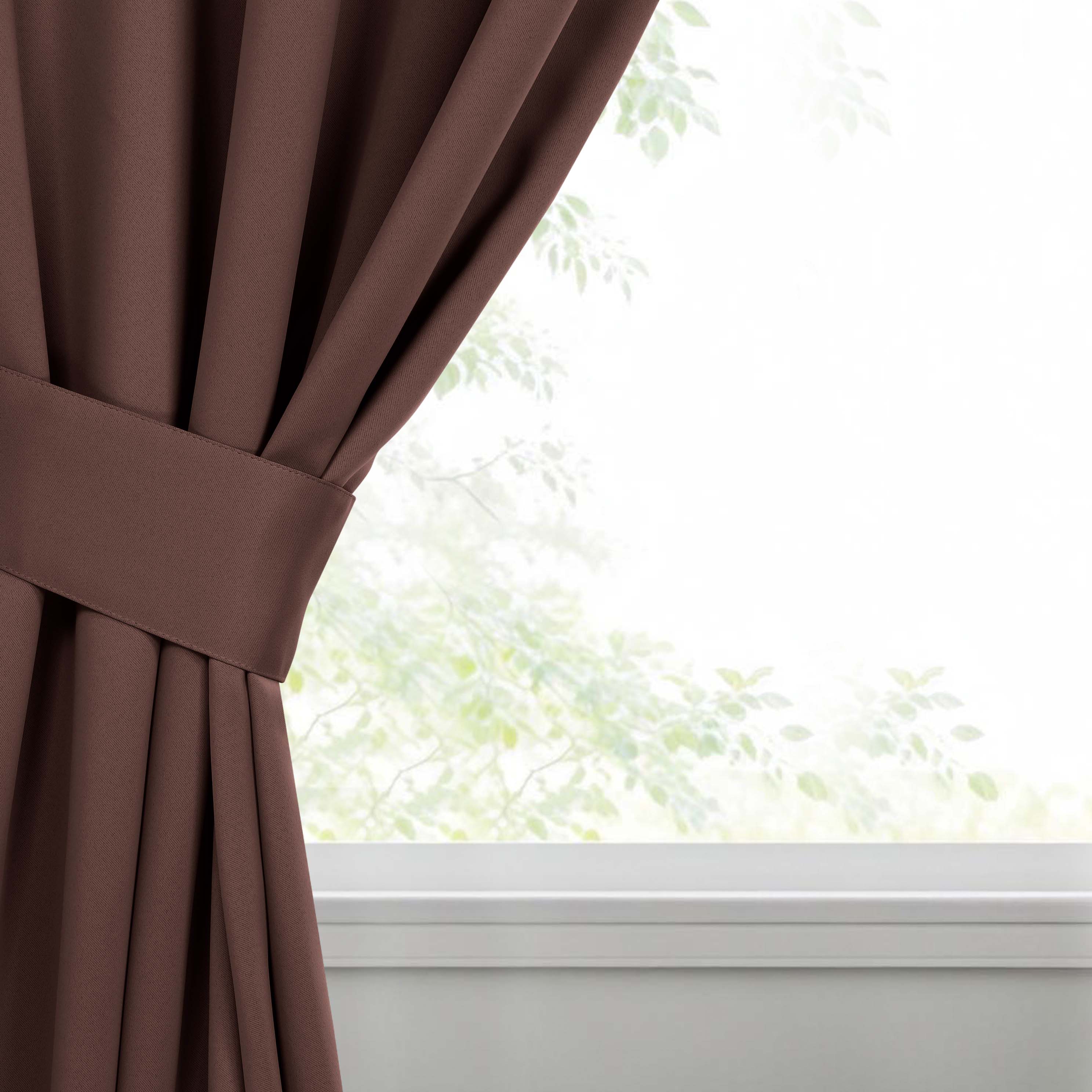 Premium Blackout Curtains Set of 2 - 100% Room Darkening, Machine Washable & Noise Reducing for Bedroom, Nursery & Home Theater