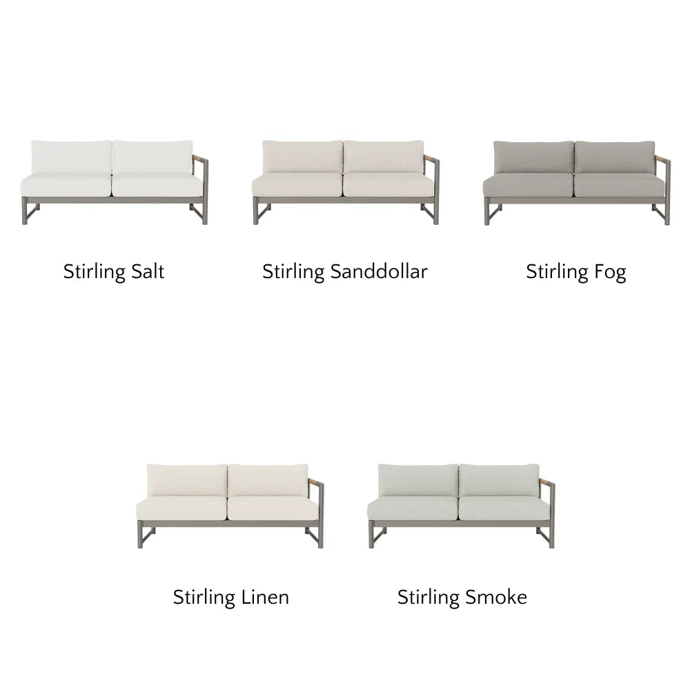 Breeze XL Outdoor Patio Loveseat with Right Arm - Perfect for Gardens, Decks, and Poolside Relaxation