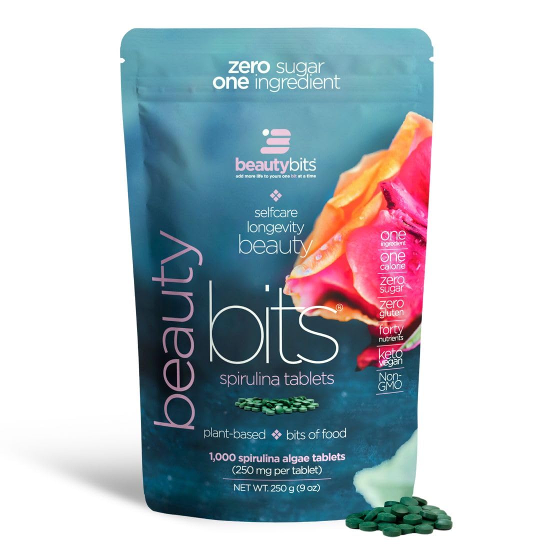 Organic Spirulina Tablets 1000 Count - Algae Superfood with Collagen, Protein & Chlorophyll - Vegan, Keto, Gluten Free Supplement for Hair, Skin & Nail Care - Beauty & Wellness Gift - Perfect for Daily Detox, Energy Boost & Self-Care Routine
