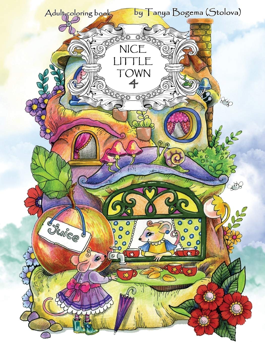 Nice Little Town: Adult Coloring Book for Stress Relief & Relaxation - Beautiful Scenes for Mindfulness, Meditation & Creative Therapy