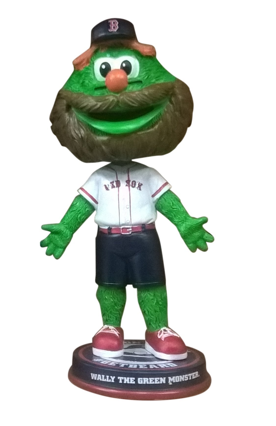 FOCO Boston Red Sox Mascot Bighead Bobblehead - Wally The Green Monster with Beard - Fun Collectible for Baseball Fans, Sports Memorabilia & Home Office Decor