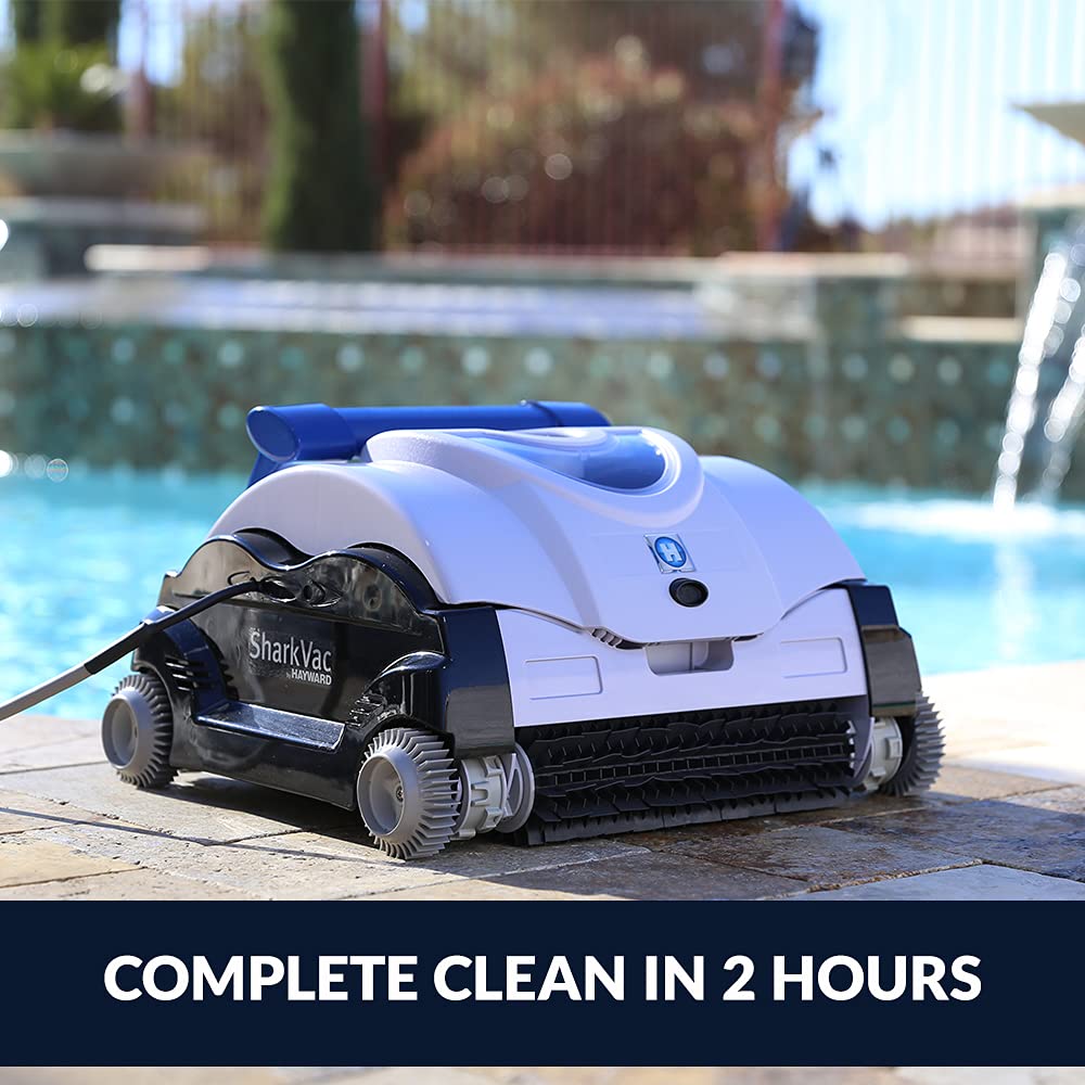 Hayward W3RC9740CUB SharkVac Automatic Robotic Pool Cleaner for In-Ground Pools - Self-Cleaning Pool Vacuum with Powerful Suction | Perfect for Concrete, Vinyl & Fiberglass Pools | Easy Setup & Energy Efficient Operation