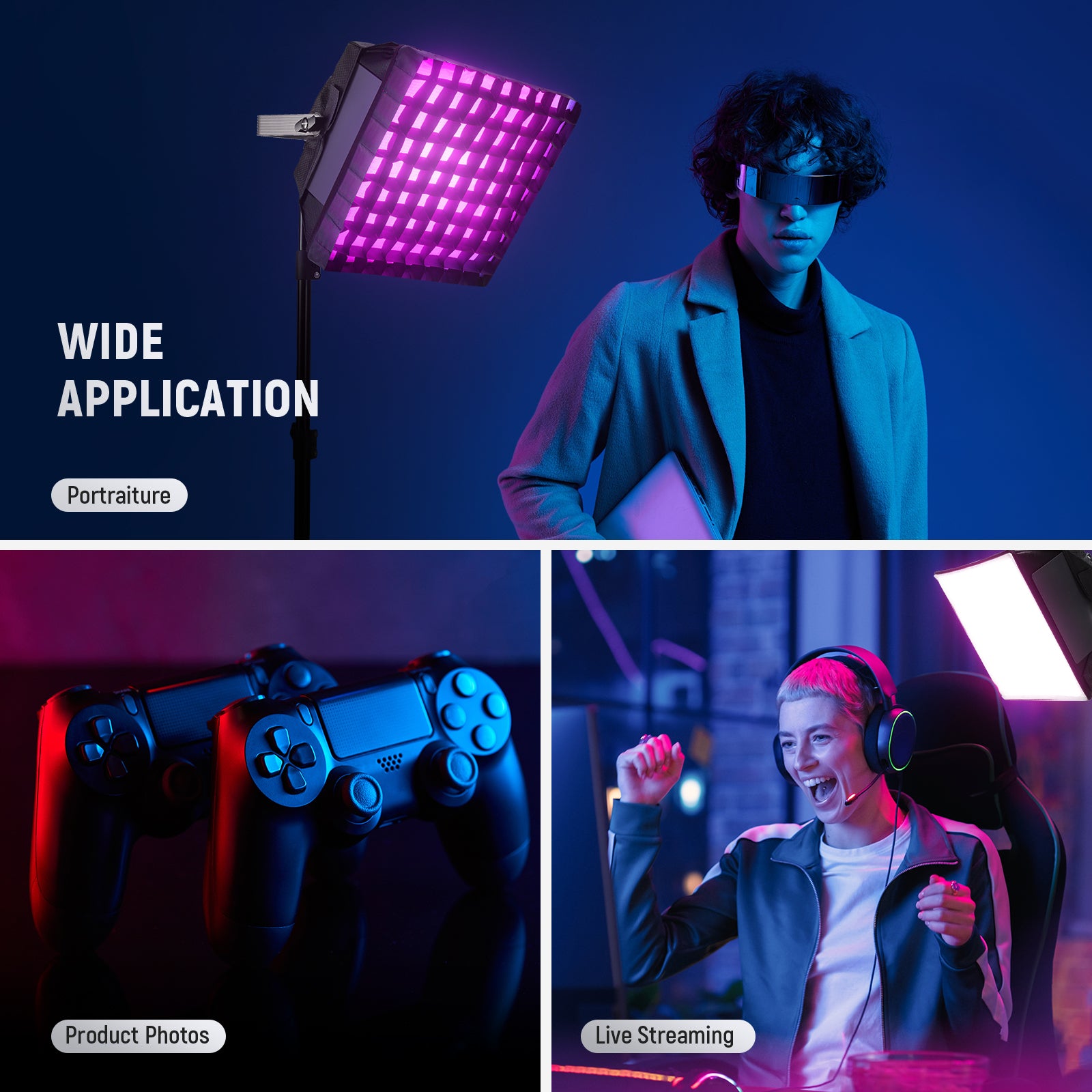 NEEWER NS5S Upgraded Softbox Diffuser for RGB1200 LED Light - Professional Photography Lighting Accessory for Studio, YouTube & Video Production