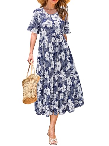 Blue Purple White Floral