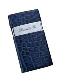Brizard & Co Venezia Croco Indigo Single Jet Flame Lighter - Premium Windproof Butane Lighter for Cigars, Candles & Outdoor Use