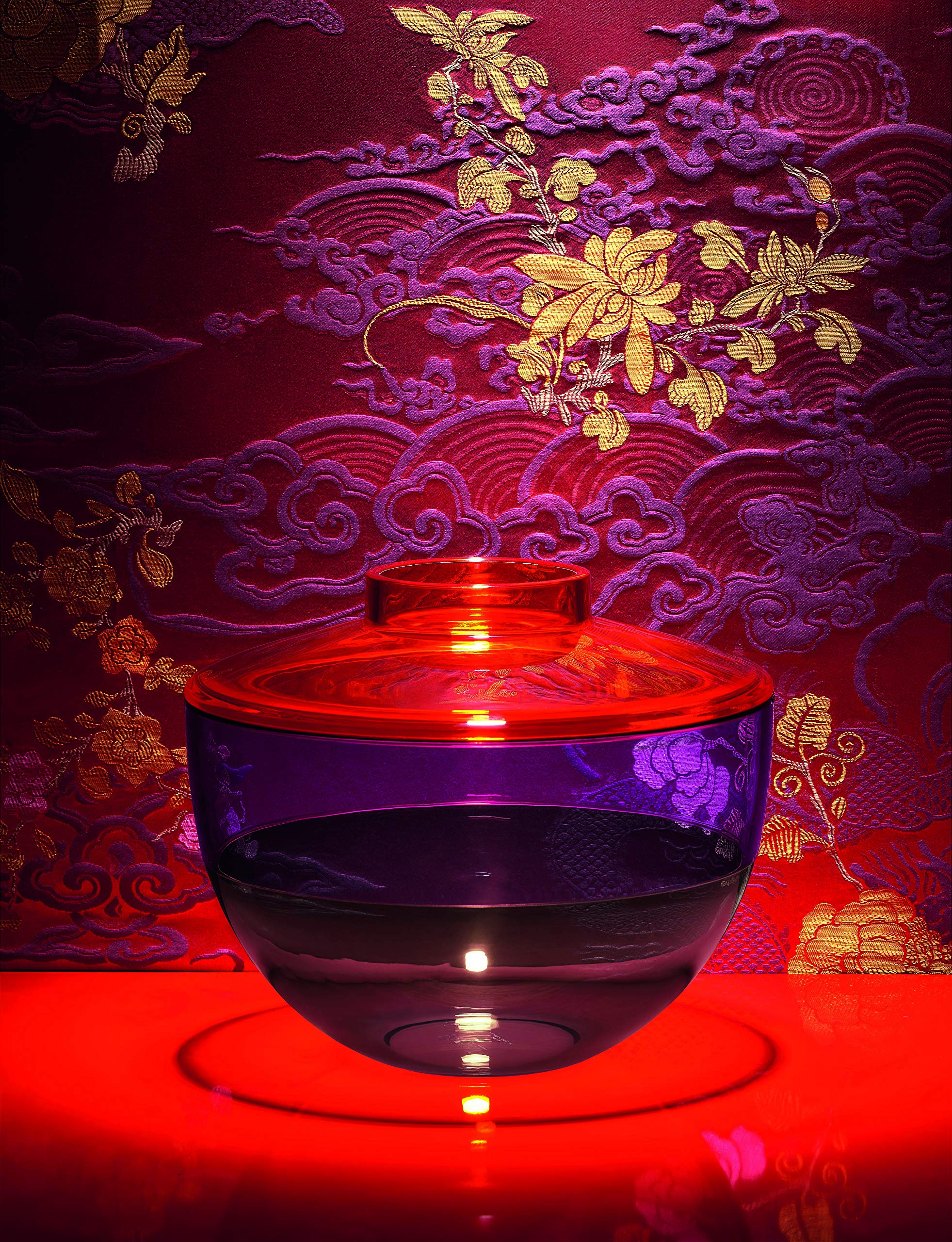 Kartell Shibuya Vase by Christophe Pillet - Modern Designer Flower Vase in Orange, Violet or Smoke - Pack of 1 - Perfect for Home Decor, Wedding Centerpieces & Luxury Gifts