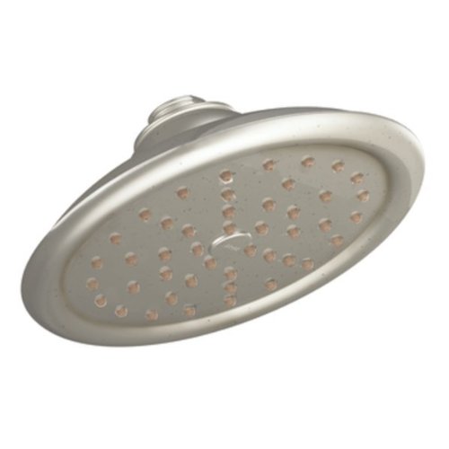 Moen S6310AN ExactTemp Single Function Rainfall Shower Head in Antique Nickel Finish - Perfect for Spa-Like Bathroom Experience & Relaxing Shower