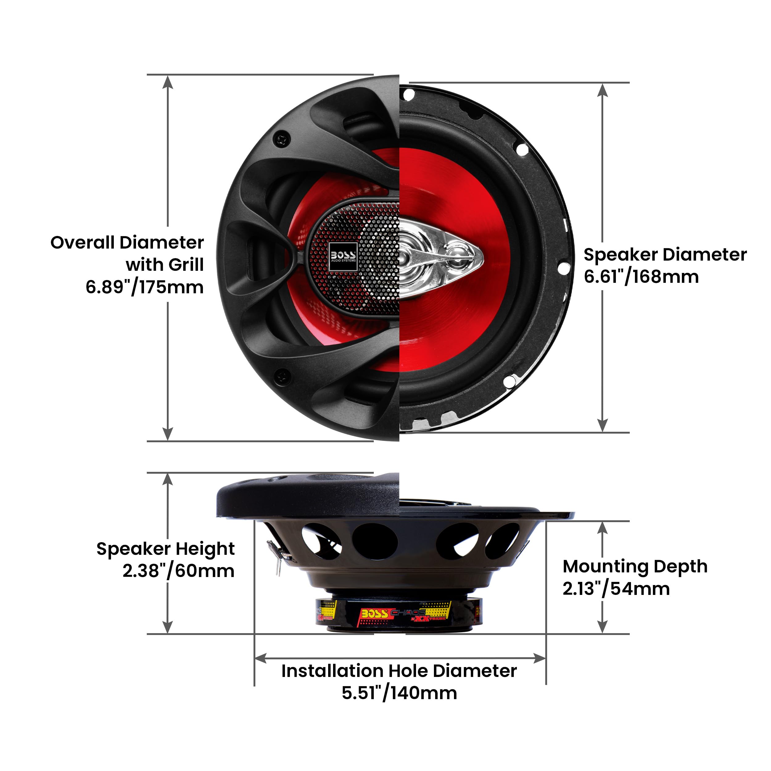 BOSS Audio Systems Bluetooth Car Stereo with Built-in Receiver & 2 High-Performance Car Speakers - Perfect for Road Trips, Commuting & Hands-Free Music Streaming