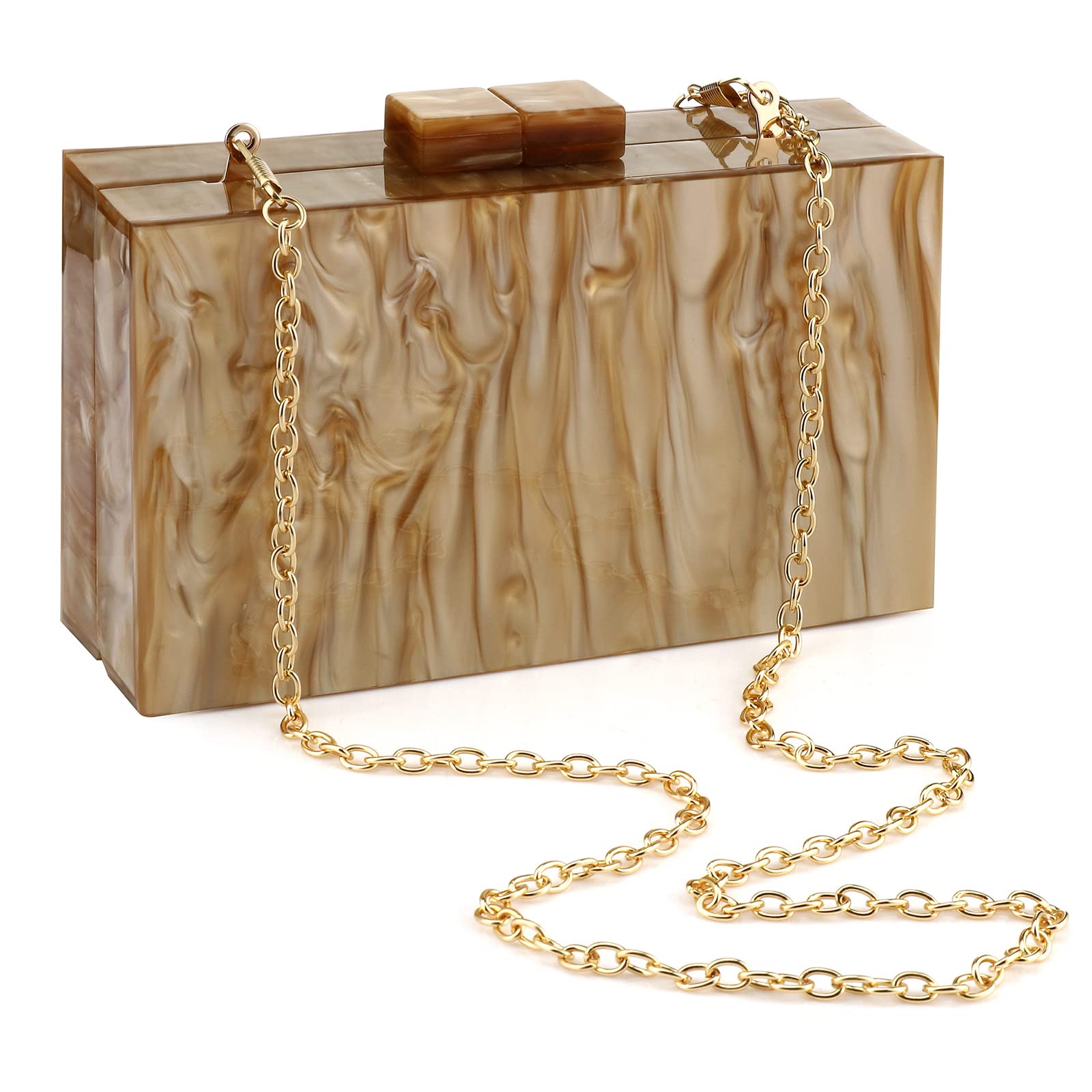 Elegant Marble Acrylic Clutch Purse for Women - Stylish Evening Crossbody Handbag for Banquet, Party & Special Occasions