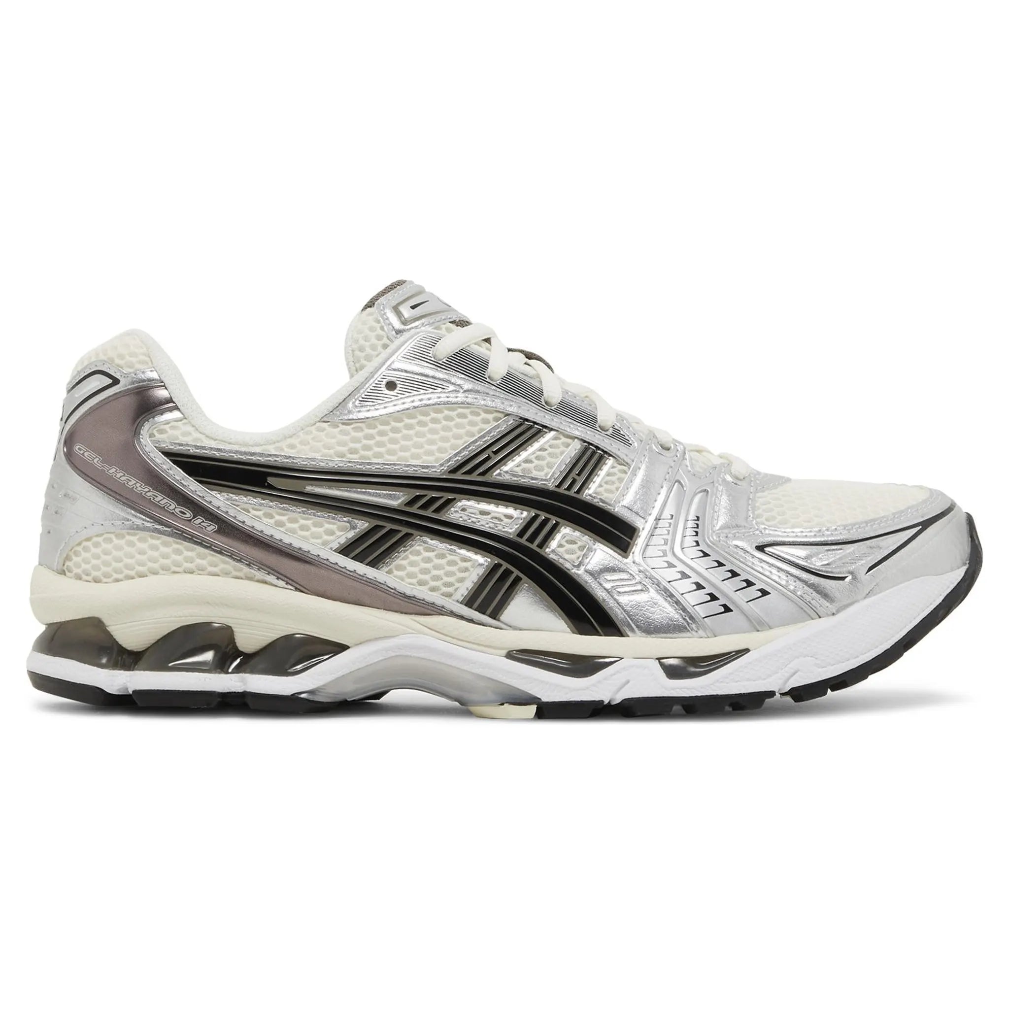 ASICS Gel Kayano 14 Running Shoes for Men - Cream Black Metallic Plum Colorway - Lightweight Cushioned Sneakers for Jogging, Gym Workouts & Everyday Wear