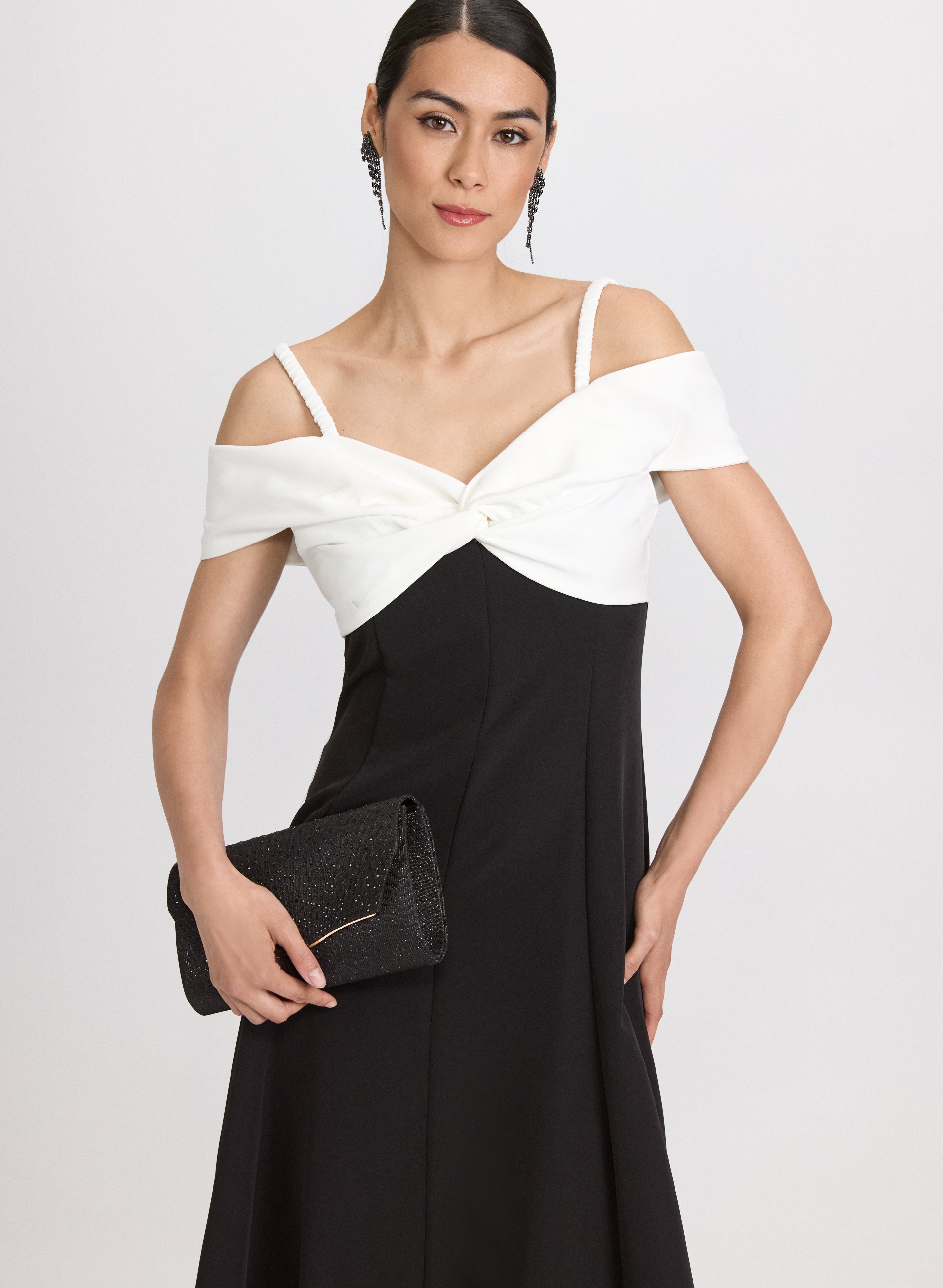 Color Block Cold Shoulder Dress for Women - Fashionable Sleeveless Party Dress for Summer Outings, Date Nights & Beach Vacations