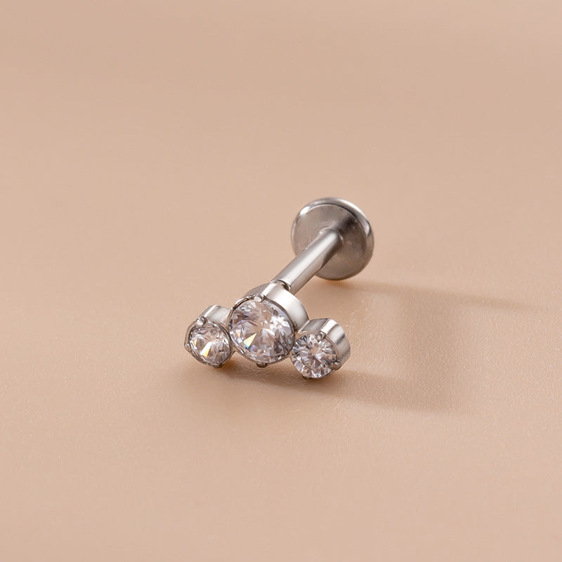 16G Flat Back Labret Stud Earrings for Cartilage Piercing - Hypoallergenic Surgical Steel Jewelry - Perfect for Helix, Tragus, and Conch Piercings