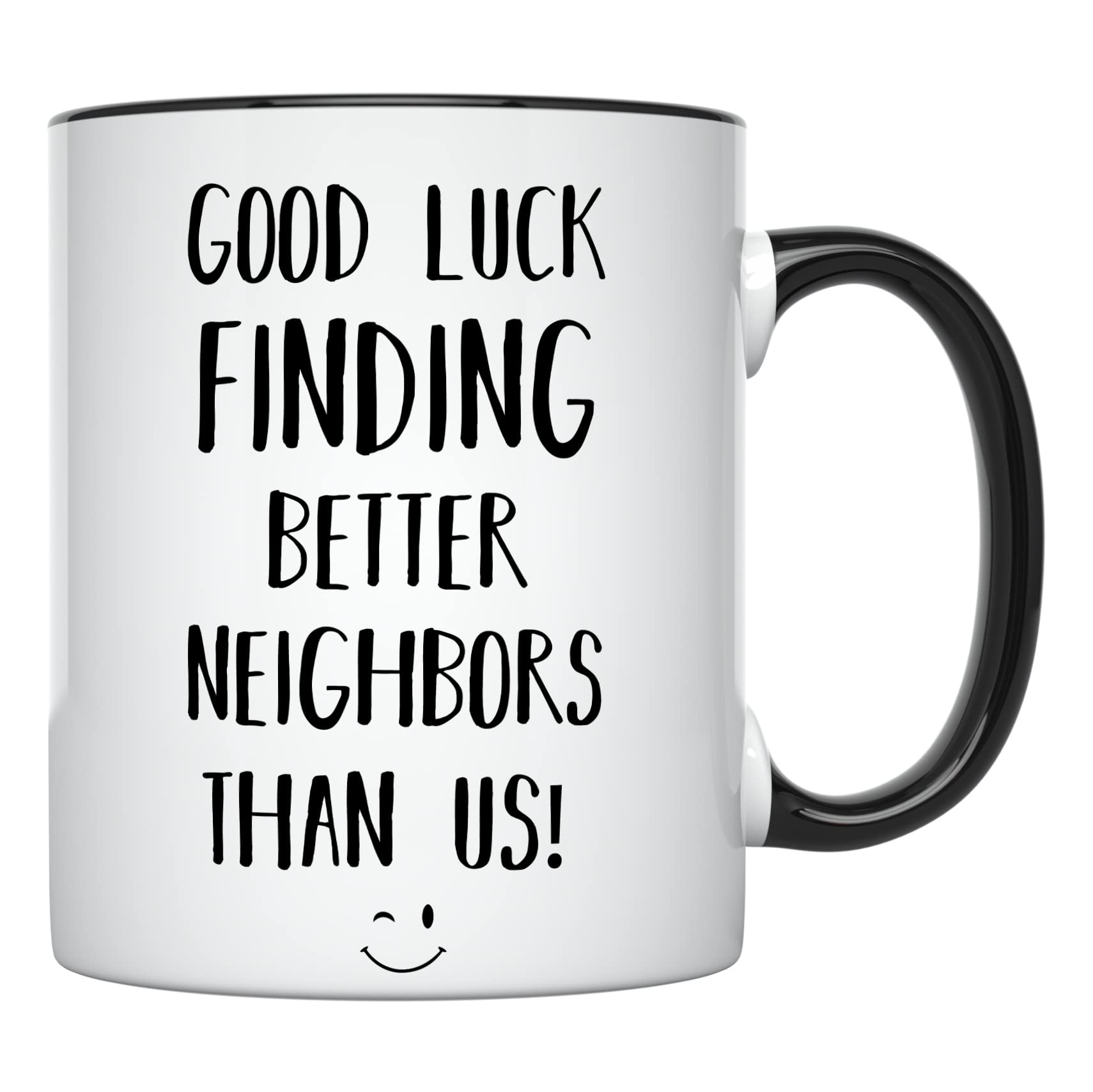 YouNique Designs 11oz Goodbye Neighbor Coffee Mug - Black Handle Moving Away Gift for Friends & Neighbors - Perfect Housewarming, Farewell Party & New Home Gift