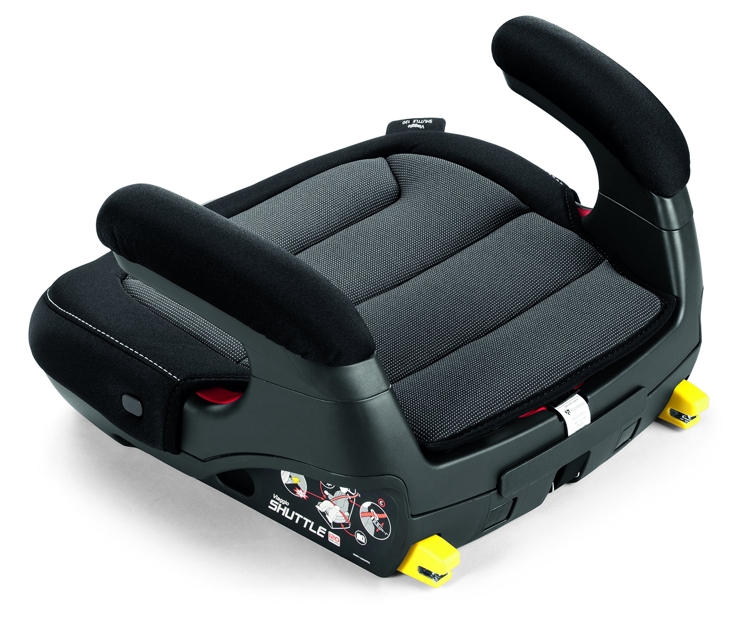 Peg Perego Viaggio Shuttle Booster Car Seat for Kids 40-120 lbs | Italian-Made | Licorice Black | Safe & Comfortable for School, Travel & Daily Commutes