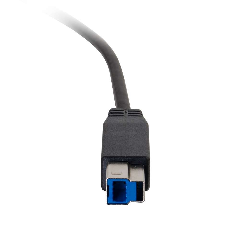 C2G 88867 3M USB Printer Cable - USB-C to USB-B 3.0 (USB 3.1 Gen 1) High-Speed Data Transfer for HP, Epson, Brother, Samsung, Canon Printers & Scanners | Durable Black Cable for Office & Home Use